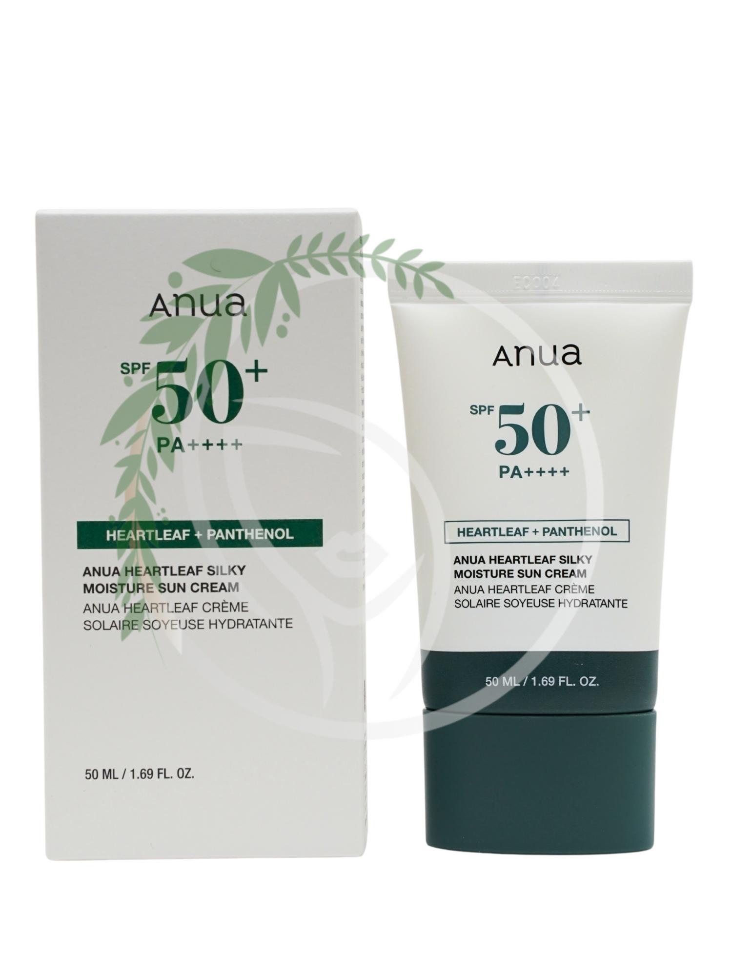 Успокаивающий солнцезащитный крем Anua Heartleaf Silky Moisture Sun Cream SPF 50+ PA++++ 50 ml