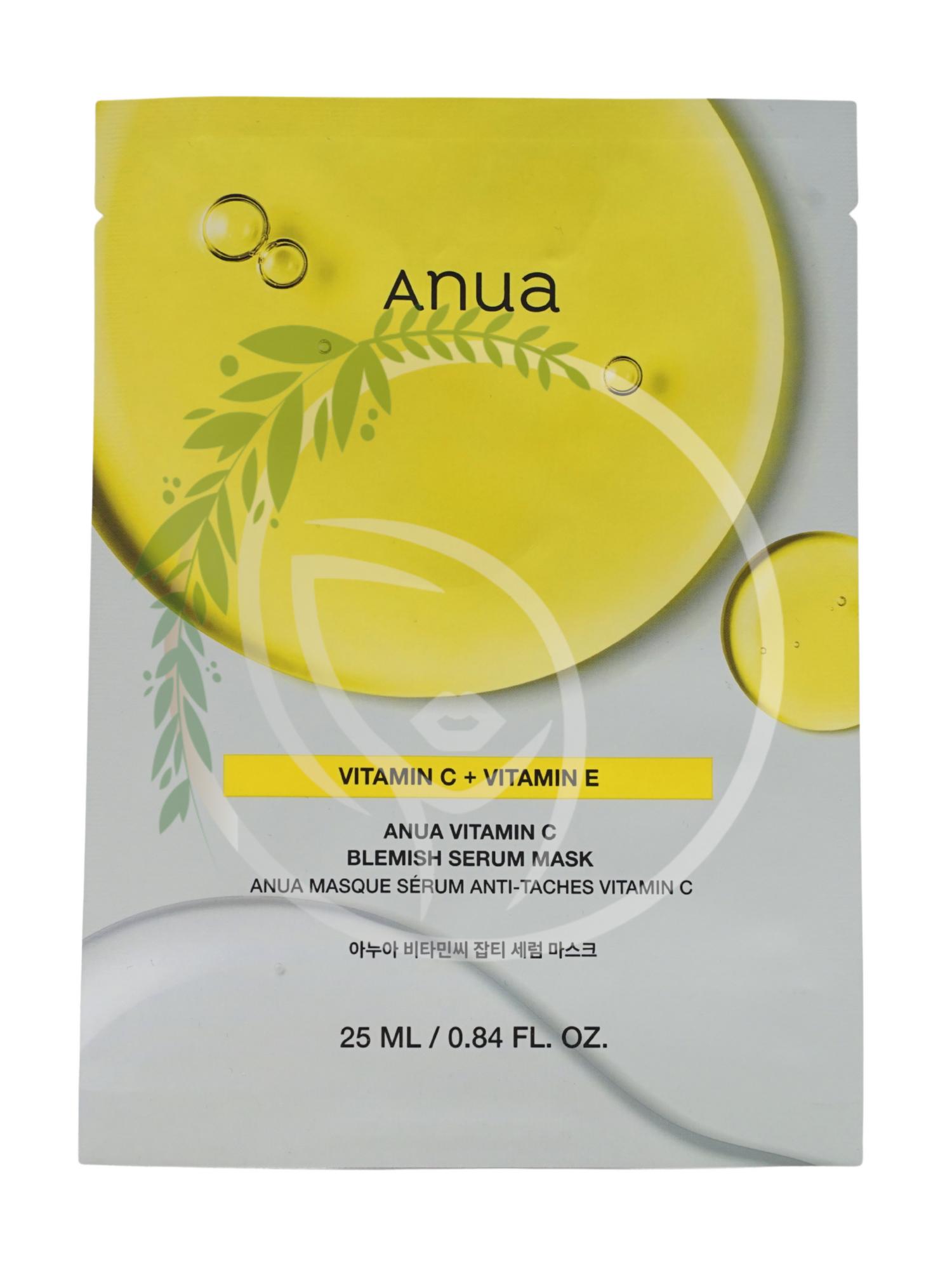 Осветляющая тканевая маска Anua Green Lemon Vita C Blemish Serum Mask 1шт