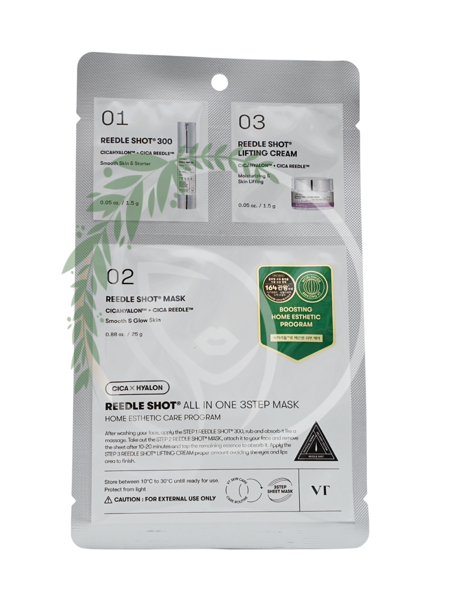 Трехступенчатая тканевая маска VT Cosmetics Reedle All-In-One 3 Step Mask 1 шт