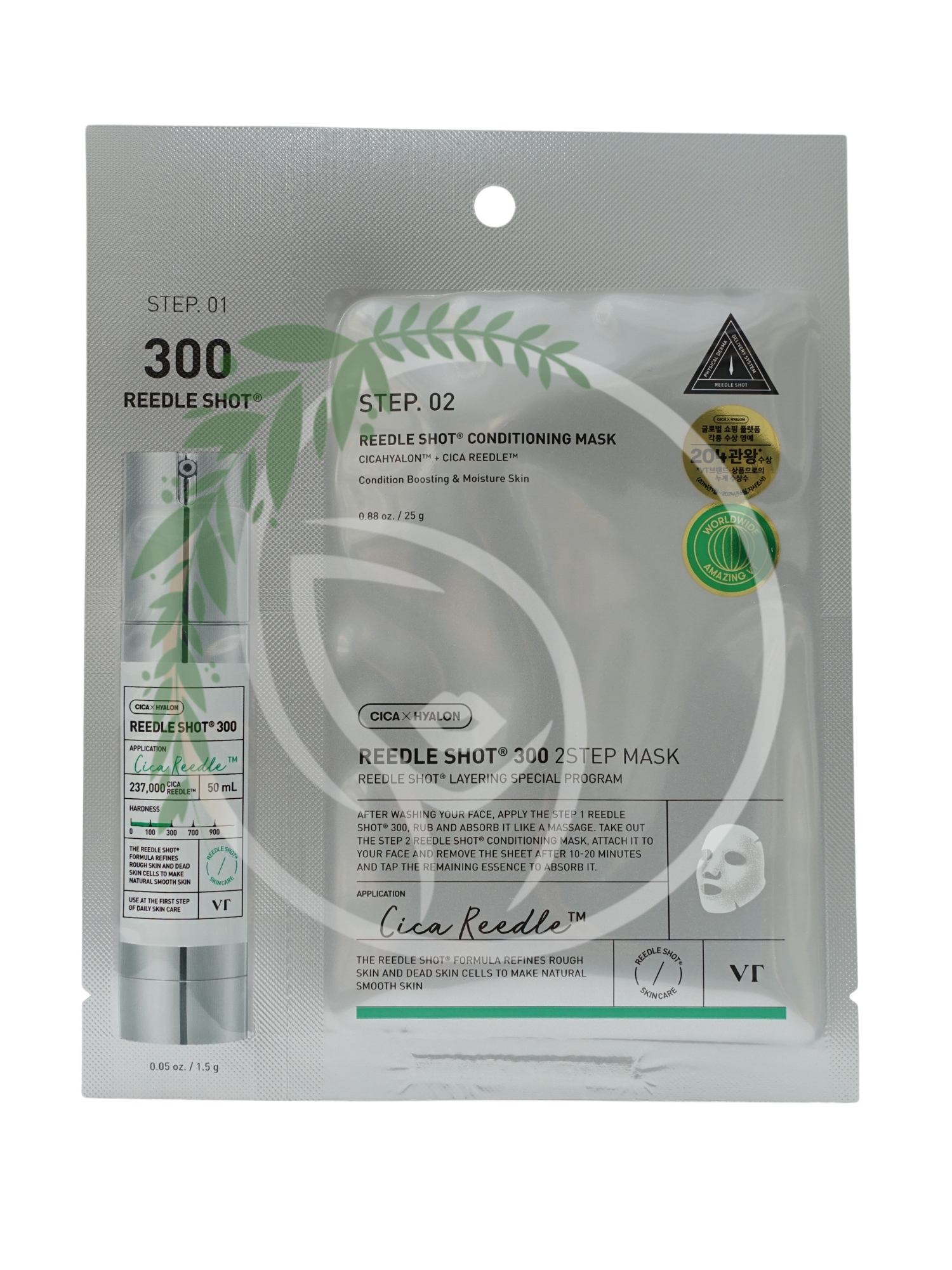 Двухступенчатая тканевая маска VT Cosmetics Reedle Shot 300 2Step Mask 1 шт