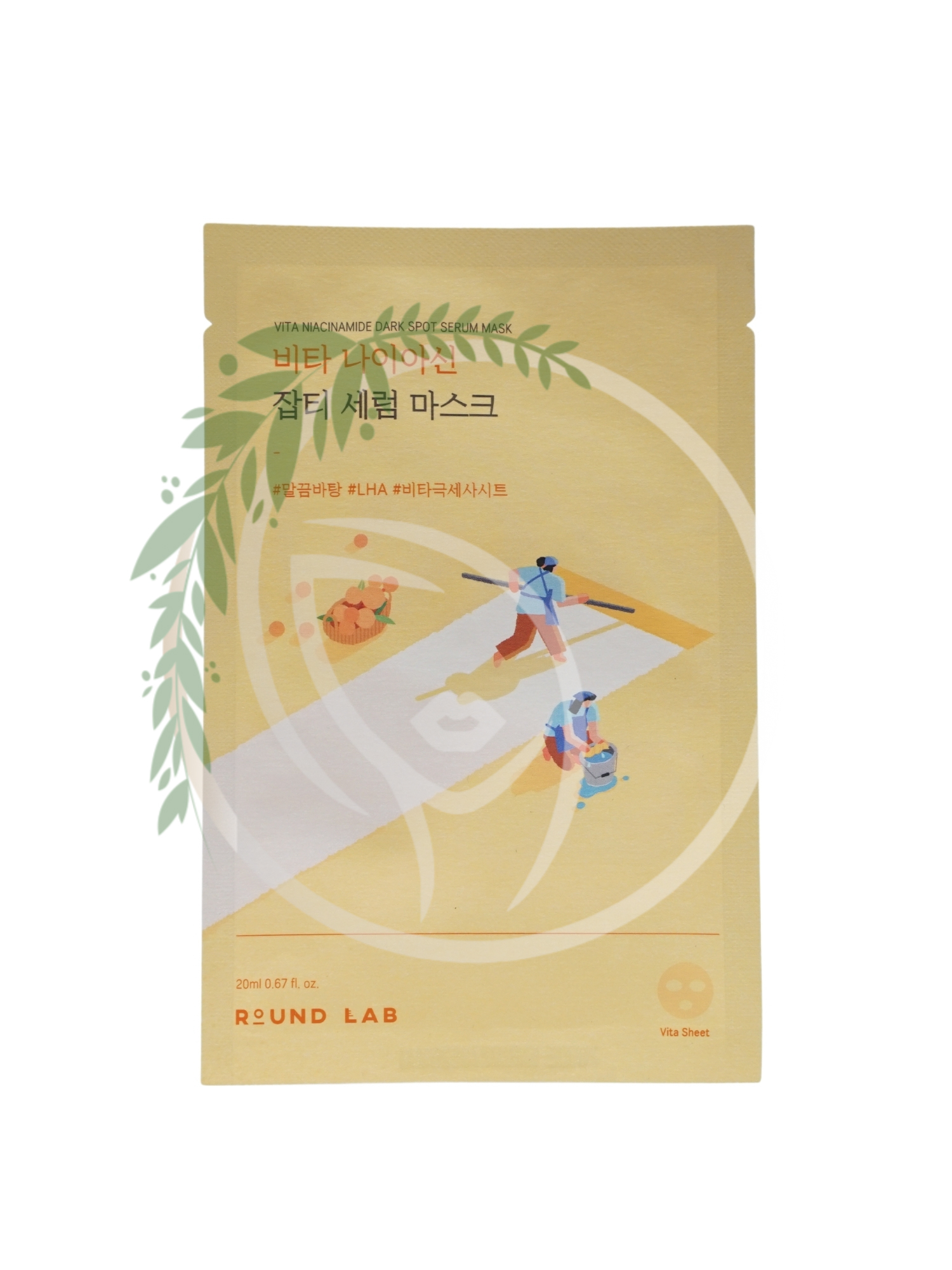 Осветляющая маска с ниацинамидом Round Lab Vita Niacinamide Dark Spot Serum Mask 1 шт