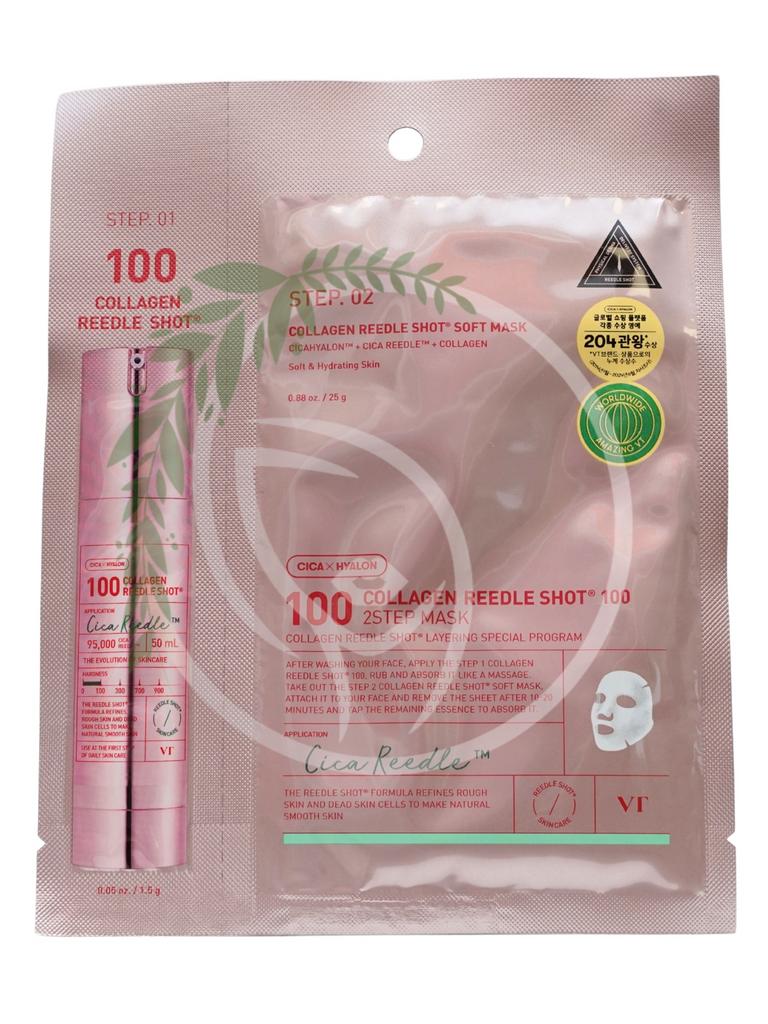 Двухступенчатая тканевая маска с коллагеном VT Cosmetics Collagen Reedle Shot 100 2Step Mask 1 шт