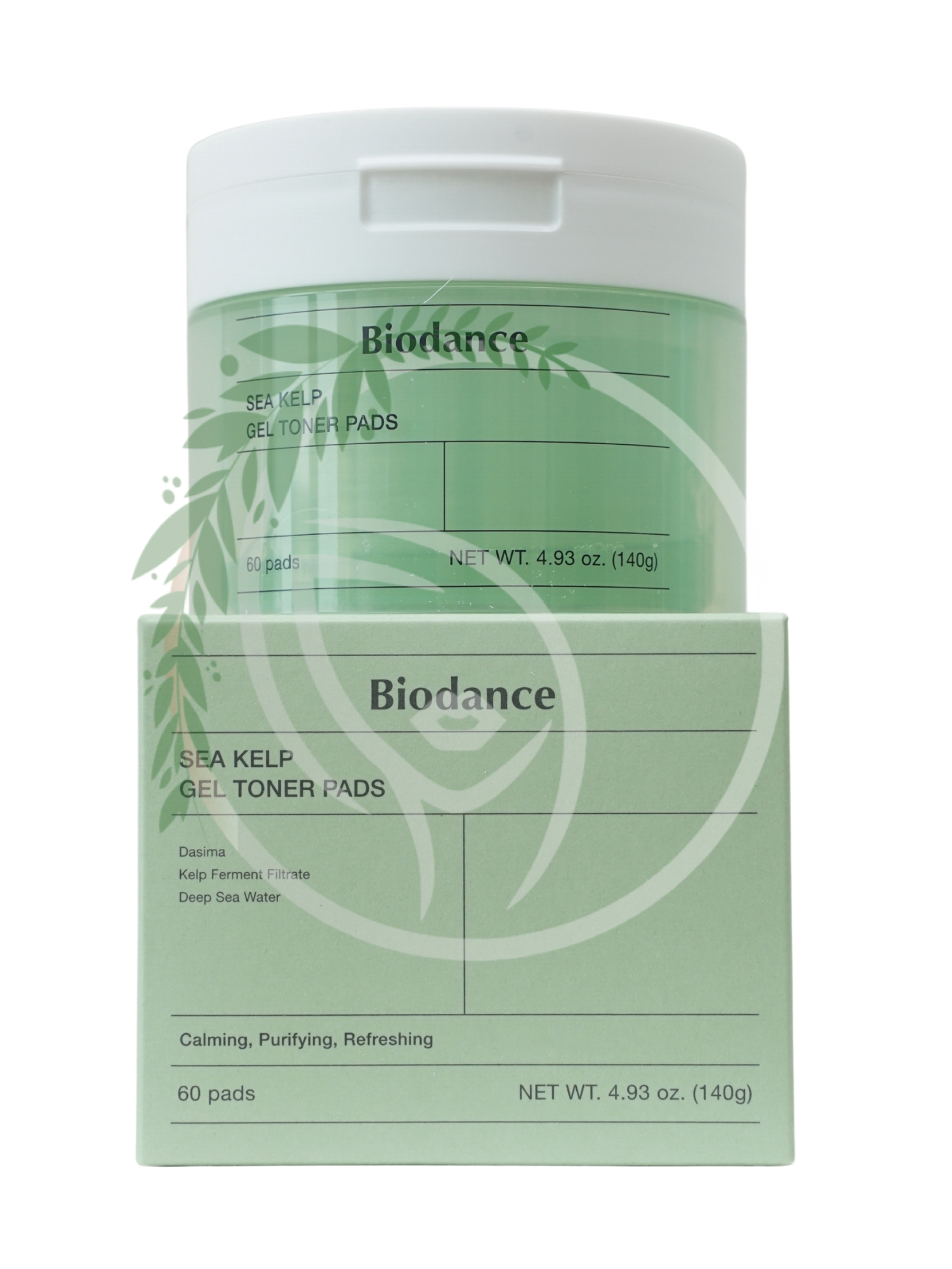 Освежающие гелевые тонер-пэды для лица с экстрактом водорослей Biodance Sea Kelp Gel Toner Pads 60шт