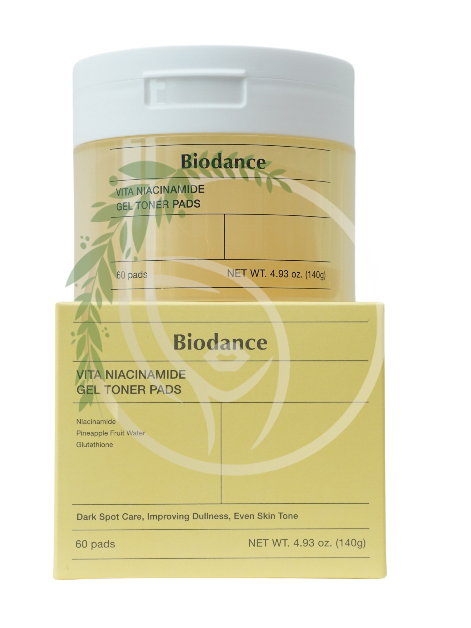 Осветляющие гелевые тонер-пэды для лица с ниацинамидом Biodance Vita Niacinamide Gel Toner Pad Pads 60шт
