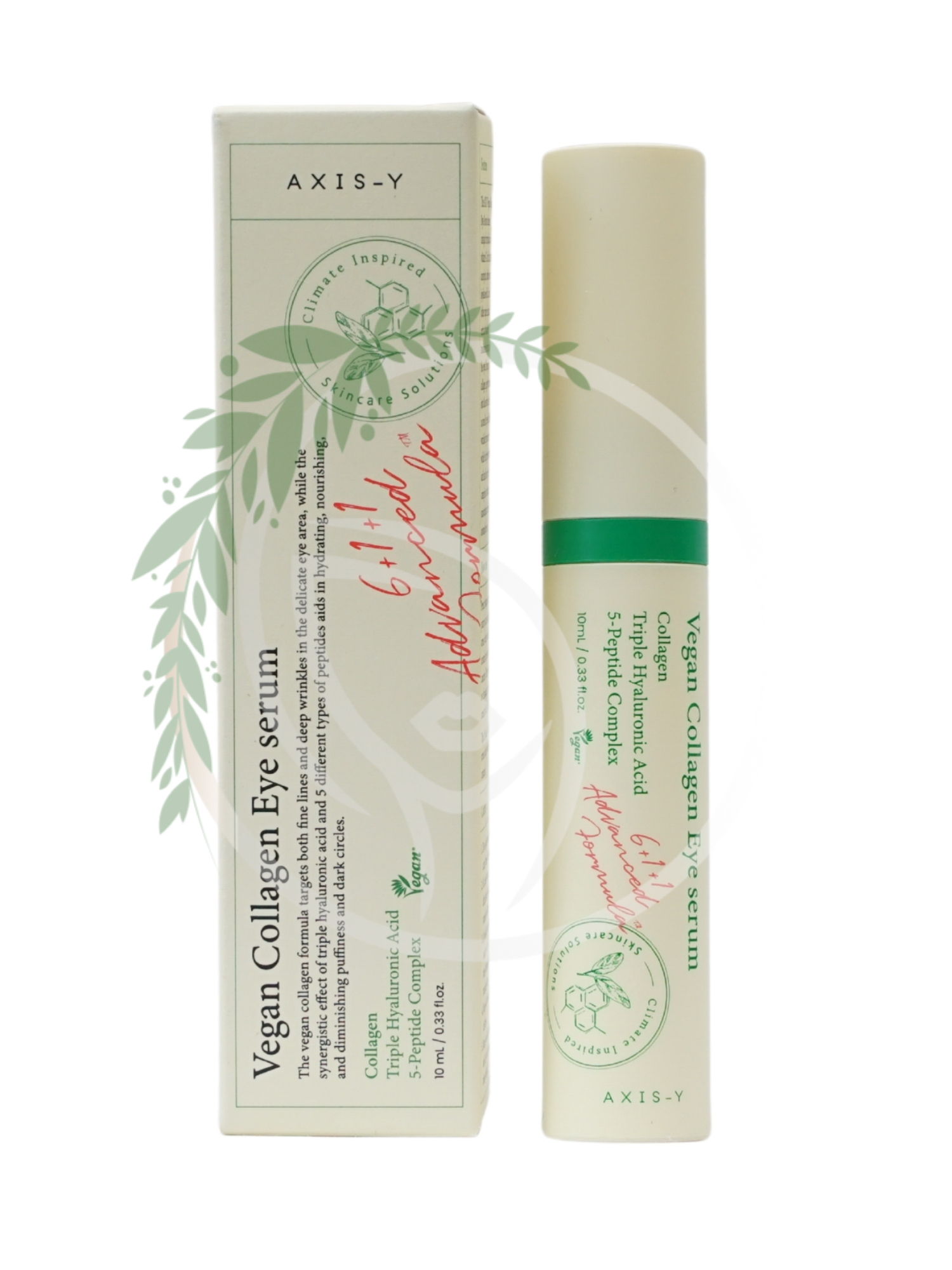 Пептидная сыворотка для век с массажным аппликатором AXIS-Y Vegan Collagen Eye Serum 10 ml