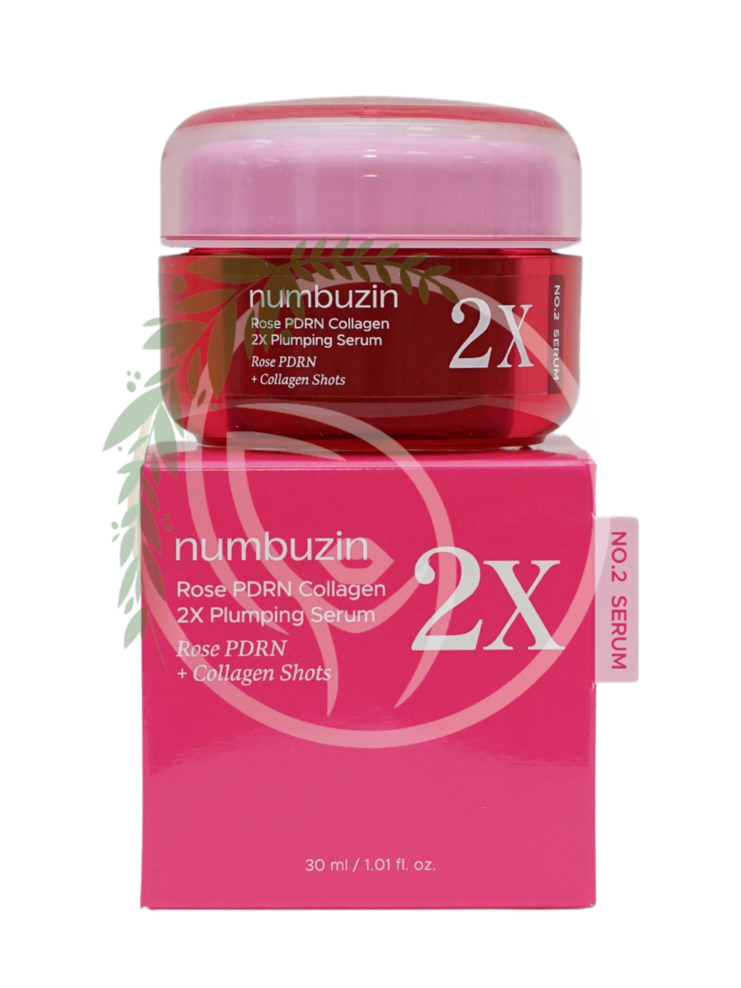 Сыворотка с ПДРН и микроиглами Numbuzin No.2 Rose PDRN Collagen 2X Plumping Serum 30ml