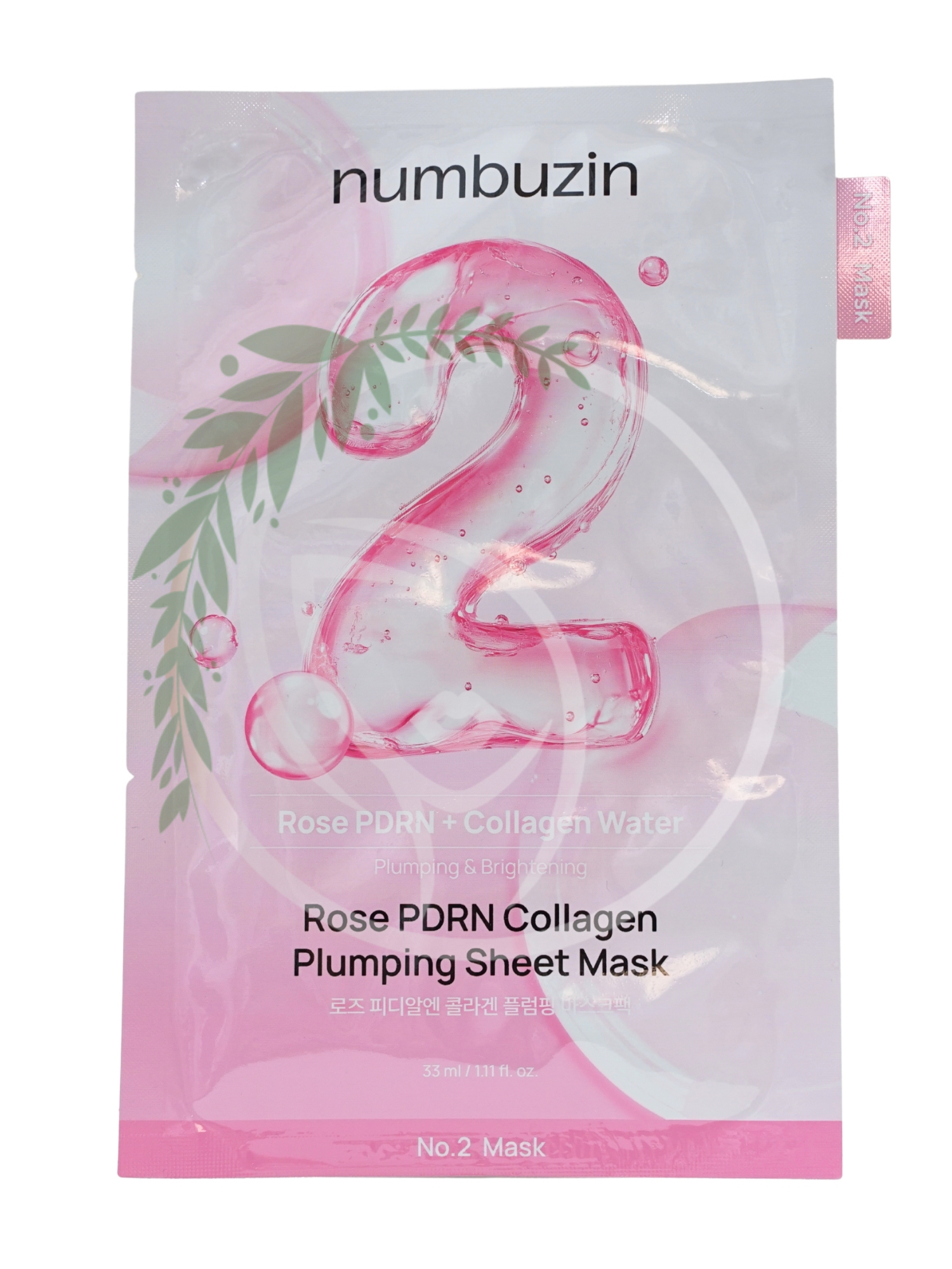 Увлажняющая тканевая маска с ПДРН и коллагеном Numbuzin No.2 Rose PDRN Collagen Plumping Sheet Mask 1шт