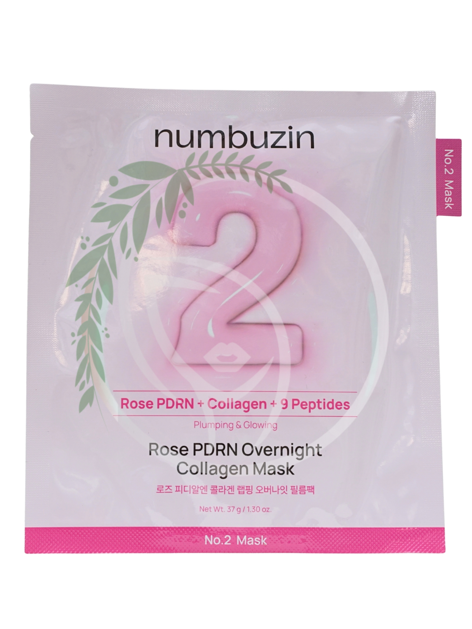 Гидрогелевая маска с ПДРН и коллагеном Numbuzin No.2 Rose PDRN Overnight Collagen Mask 1шт