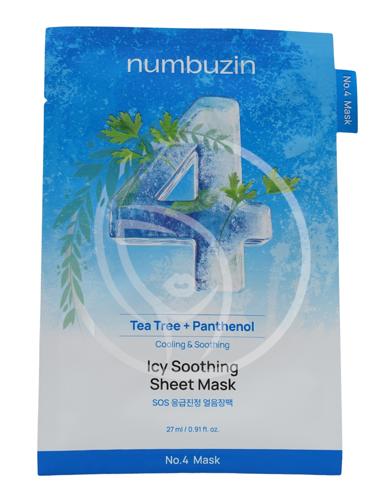 Охлаждающая тканевая маска Numbuzin No.4 Icy Soothing Sheet Mask 1шт