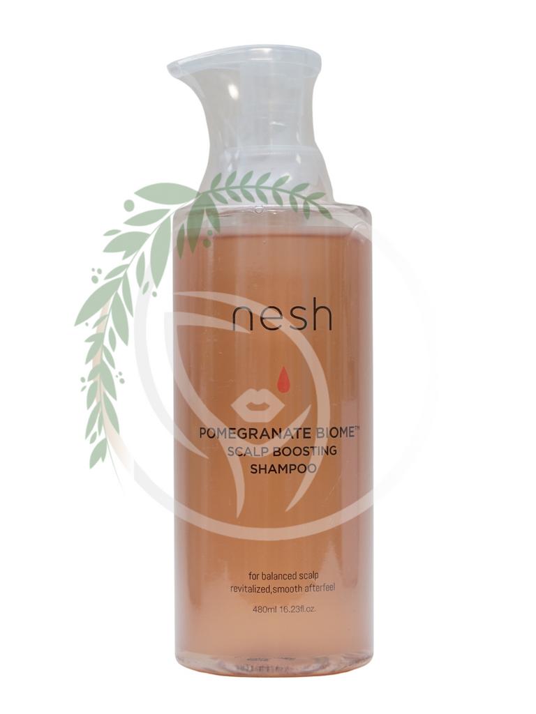 Восстанавливающий шампунь для придания объема nesh Pomegranate Biome Scalp Boosting Shampoo 480 ml