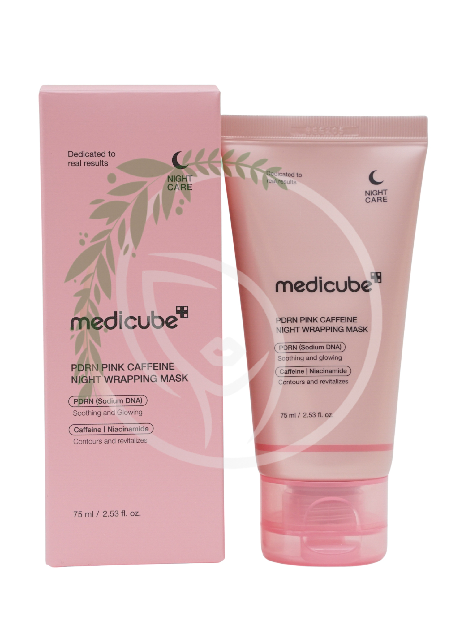 Ночная маска-плёнка с ПДРН и кофеином Medicube PDRN Pink Caffeine Night Wrapping Mask  75ml