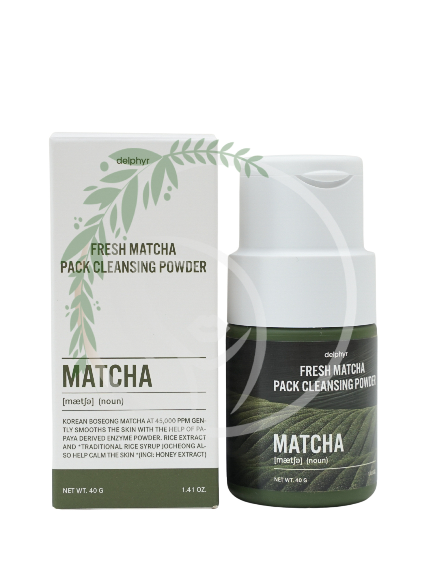 Энзимная пудра с экстрактом матча delphyr Fresh Matcha Pack Cleansing Powder 40g