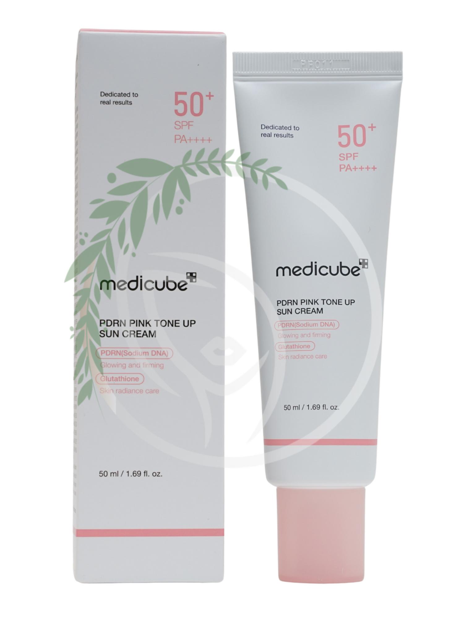Тонирующий солнцезащитный крем с ПДРН Medicube PDRN Pink Tone Up Sun Cream SPF50+ PA++++ 50ml