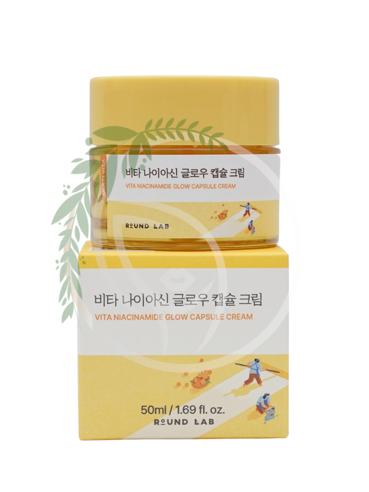 Капсульный крем с ниацинамидом Round Lab Vita Niacinamide Glow Capsule Cream 50ml