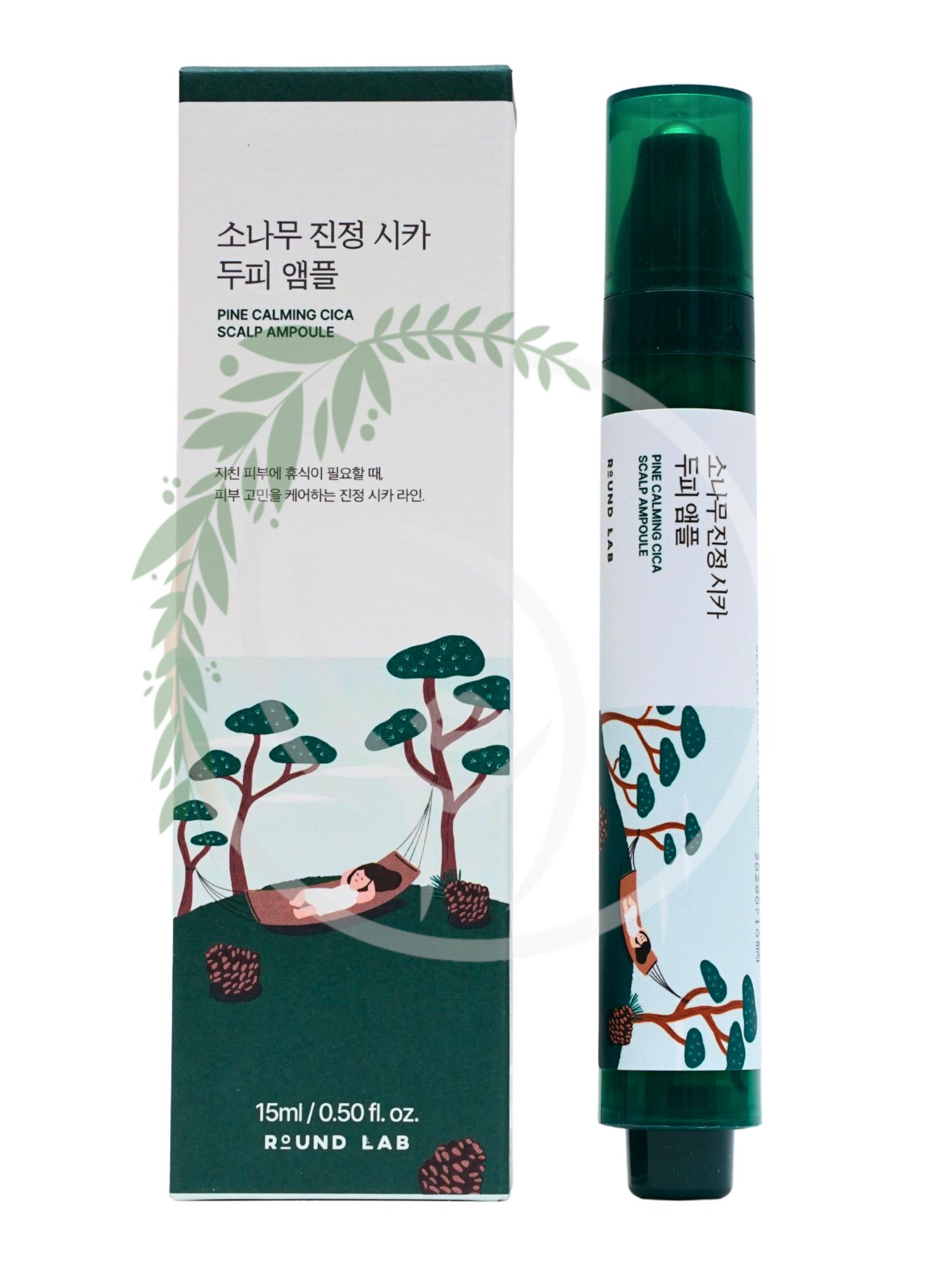 Сыворотка для кожи головы с экстрактами сосны и центеллы Round Lab Pine Calming Cica Scalp Ampoule 15 ml