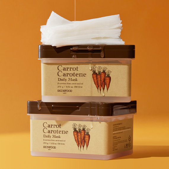 Увлажняющие тканевые маски Skinfood Carrot Carotene Daily Mask 30 шт