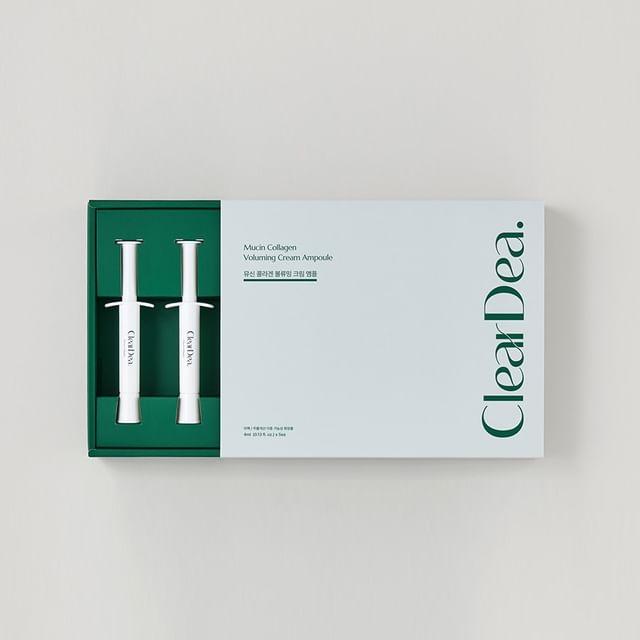 Кремовая сыворотка с коллагеном ClearDea Mucin Collagen Voluming Cream Ampoule 4ml*2шт