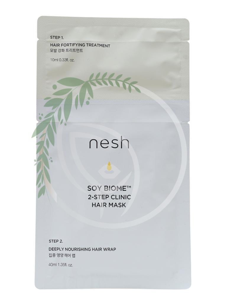 Восстанавливающая маска-пакет для волос nesh Soy Biome 2-Step Clinic Hair Mask 40ml