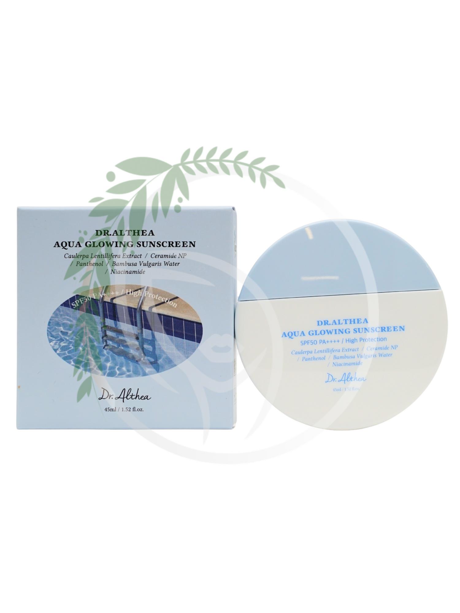 Увлажняющий солнцезащитный крем Dr.Althea Aqua Glowing Sunscreen SPF50+ PA++++ 45 ml
