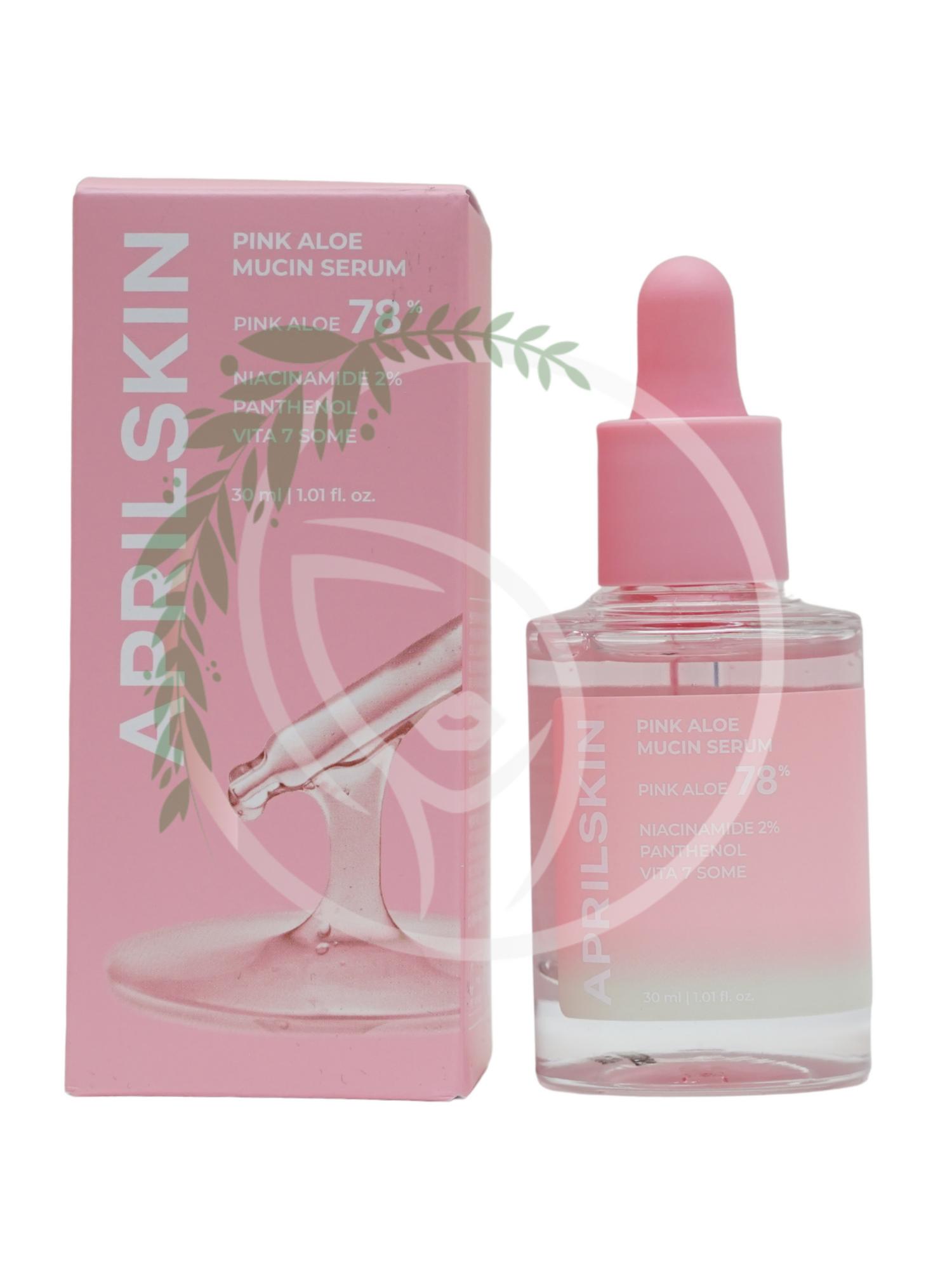 Осветляющая сыворотка с розовым алоэ и ниацинамидом для сияния кожи APRILSKIN Pink Aloe Mucin Serum 30ml