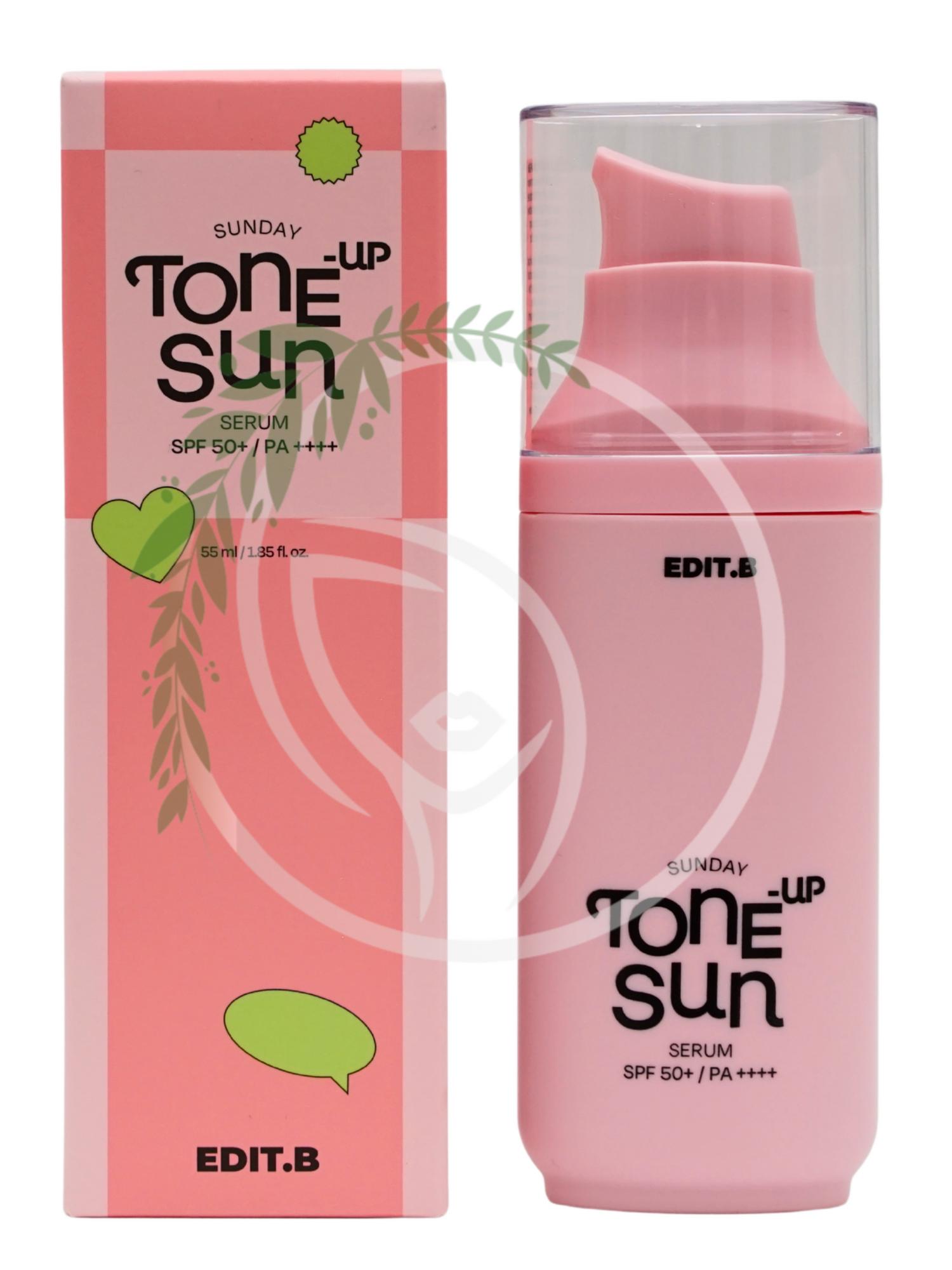 Тонирующая солнцезащитная сыворотка EDIT.B Sunday Tone-Up Sun Serum #Pink 55 ml