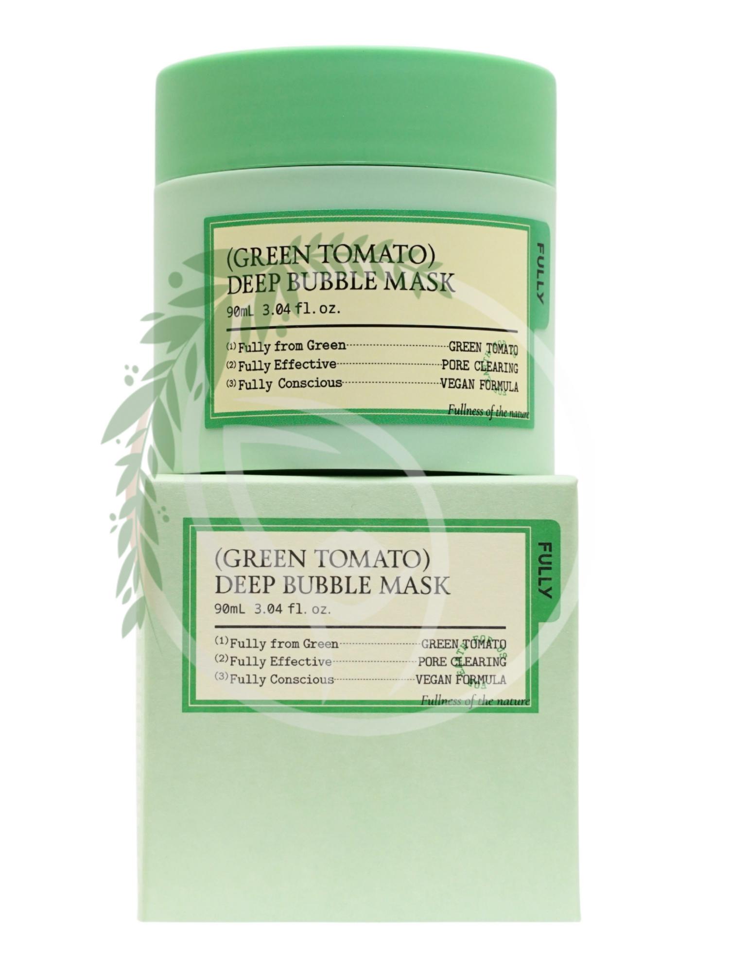 Пузырьковая глиняная маска с экстрактом зеленых томатов FULLY Green Tomato Deep Bubble Mask 90ml