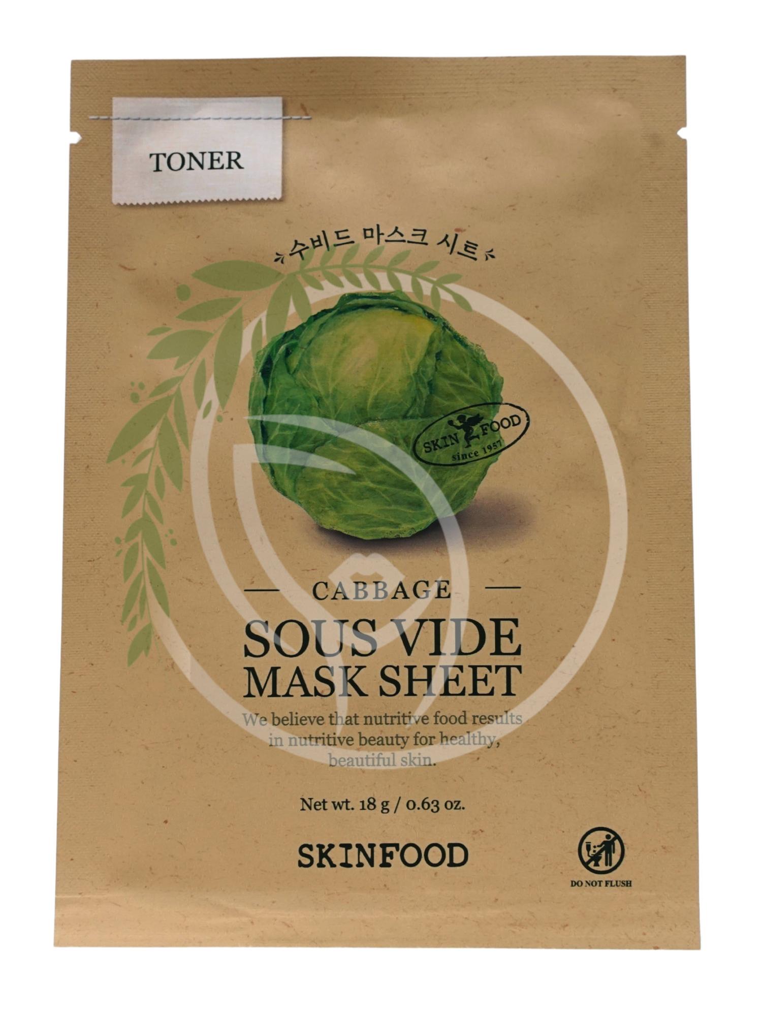 Тканевая маска Skinfood Sous Vide Mask Sheet Cabbage 1 шт