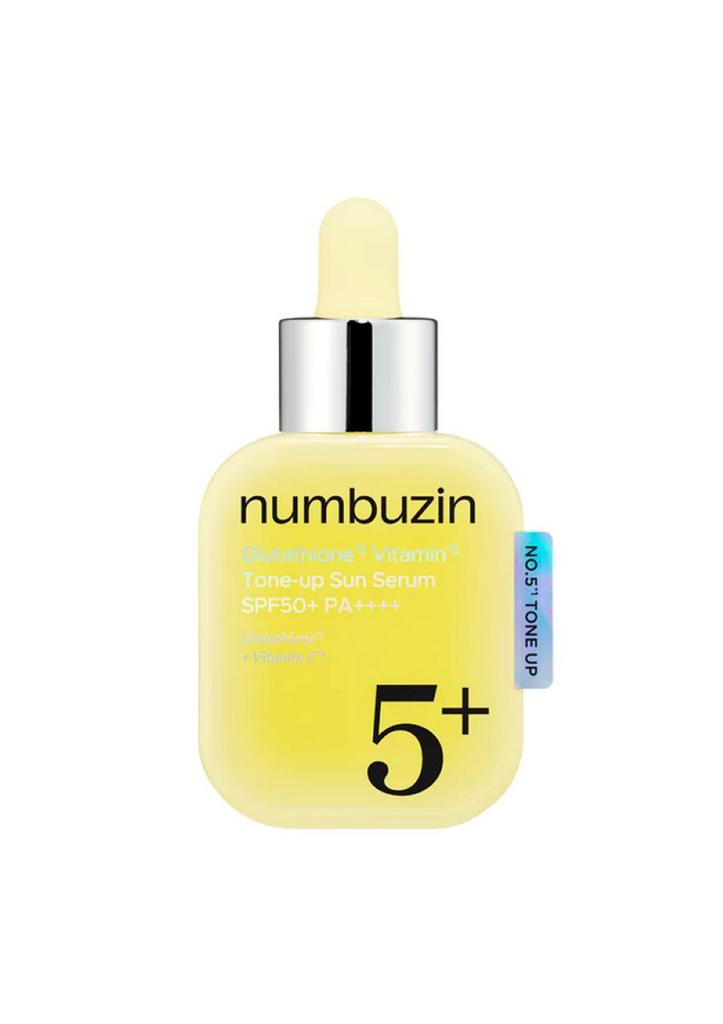Солнцезащитная сыворотка Numbuzin No.5 Glutathione Vitamin Tone-up Sun Serum SPF50+ PA++++ 30ml