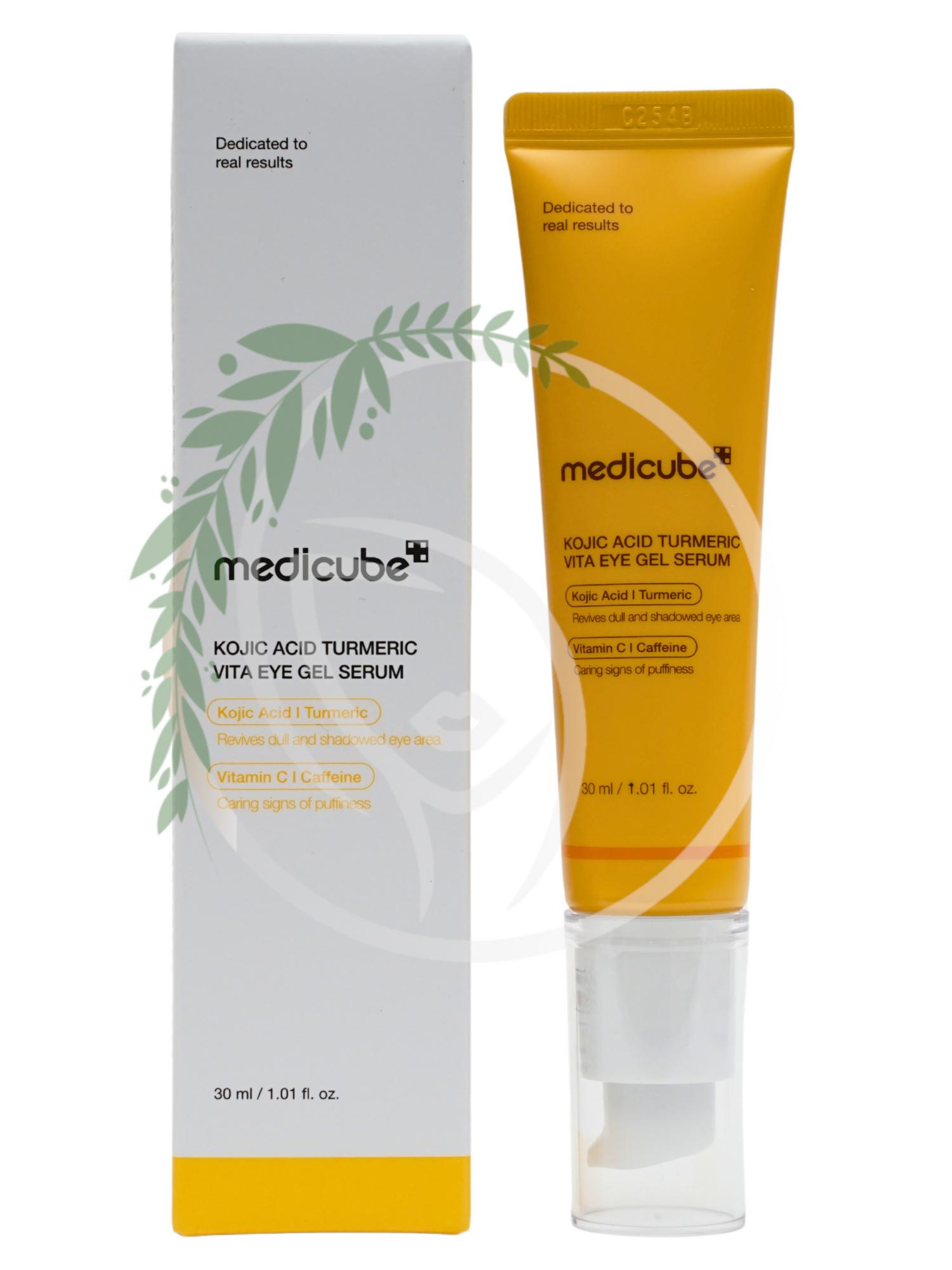 Сыворотка против отёчности и тёмных кругов под глазами Medicube Kojic Acid Turmeric Vita Eye Gel Serum 30ml