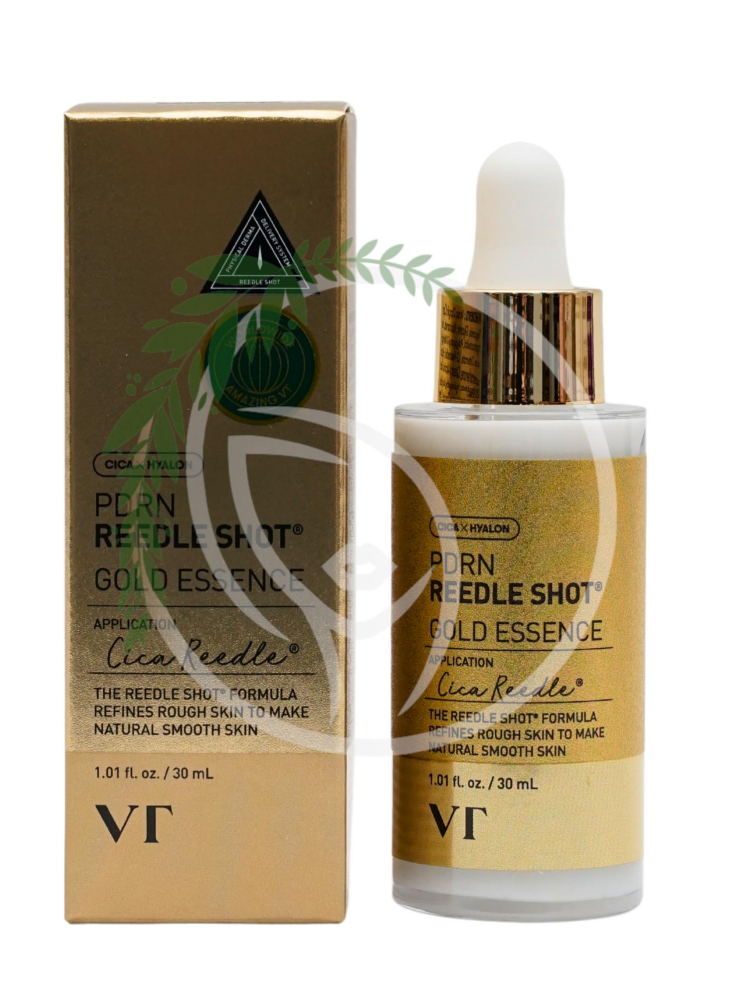 Омолаживающая эссенция с микроиглами и ПДРН VT Cosmetics PDRN Reedle Shot Gold Essence 30ml