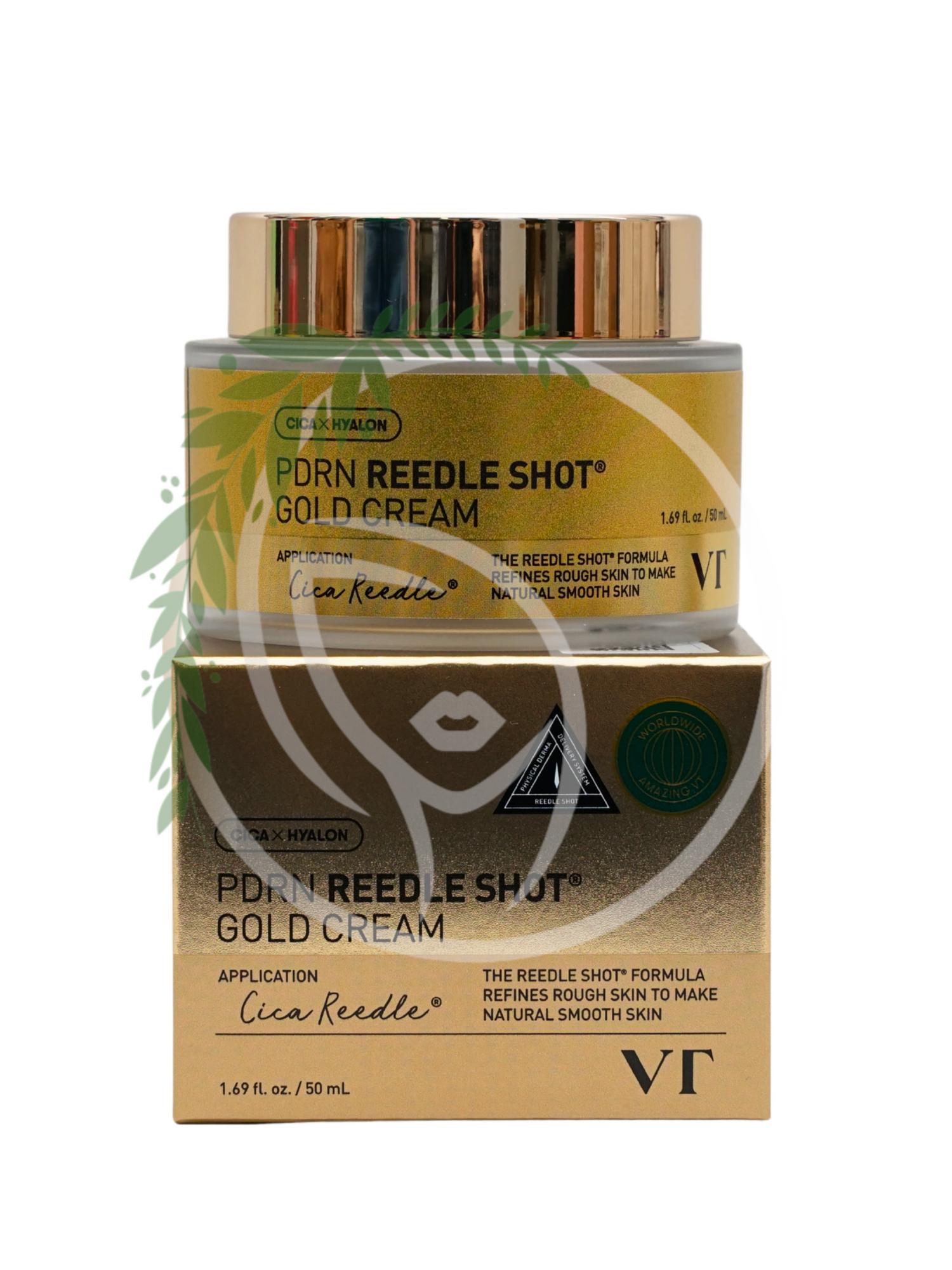 Омолаживающий крем с микроиглами и ПДРН VT Cosmetics PDRN Reedle Shot Gold Cream 50 ml