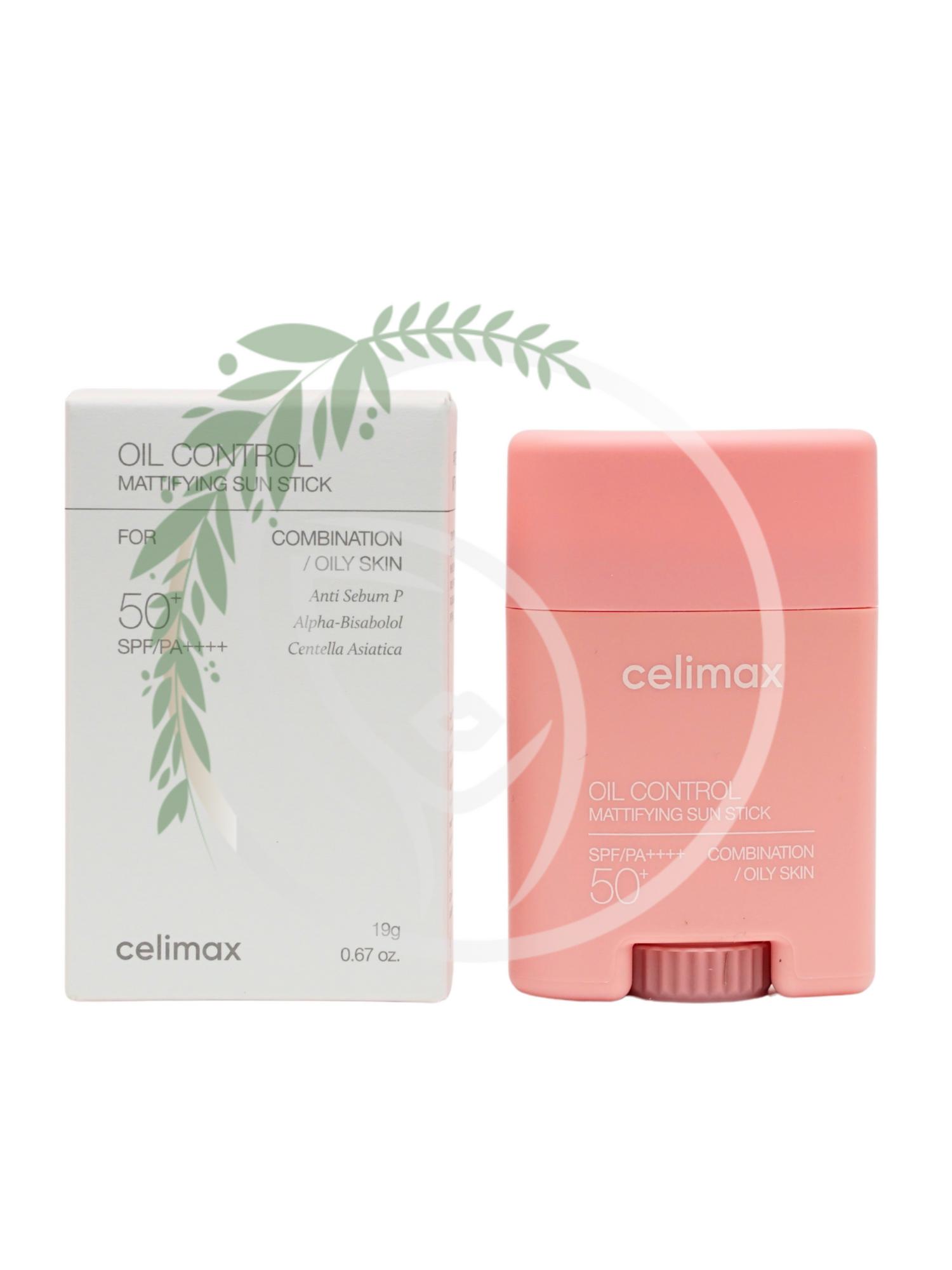 Солнцезащитный стик против жирного блеска Celimax Oil Control Mattifying Sun Stick SPF50+ PA++++ 19g