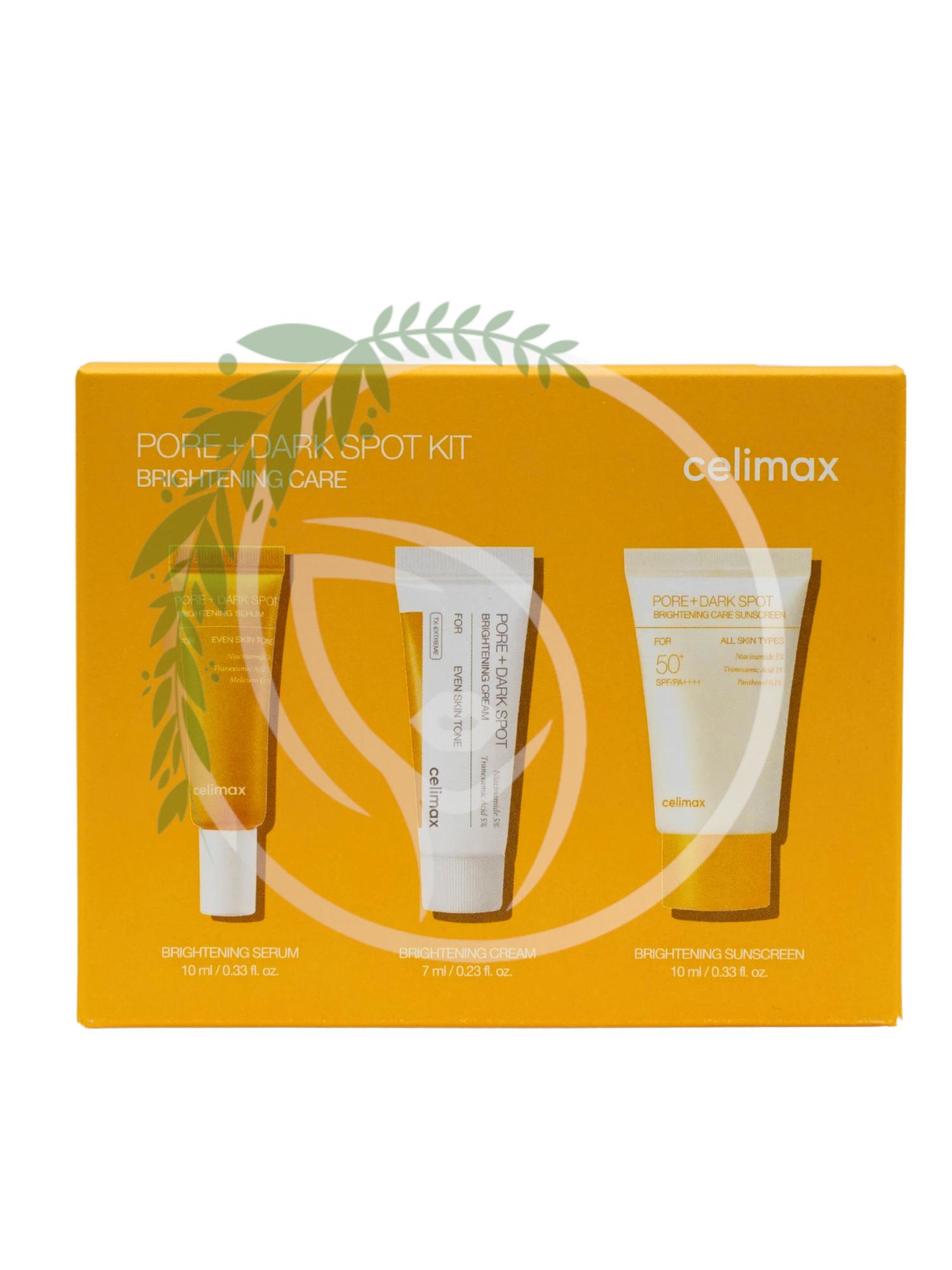 Набор миниатюр для выравнивания тона кожи Celimax Pore+Dark Spot Brightening Kit