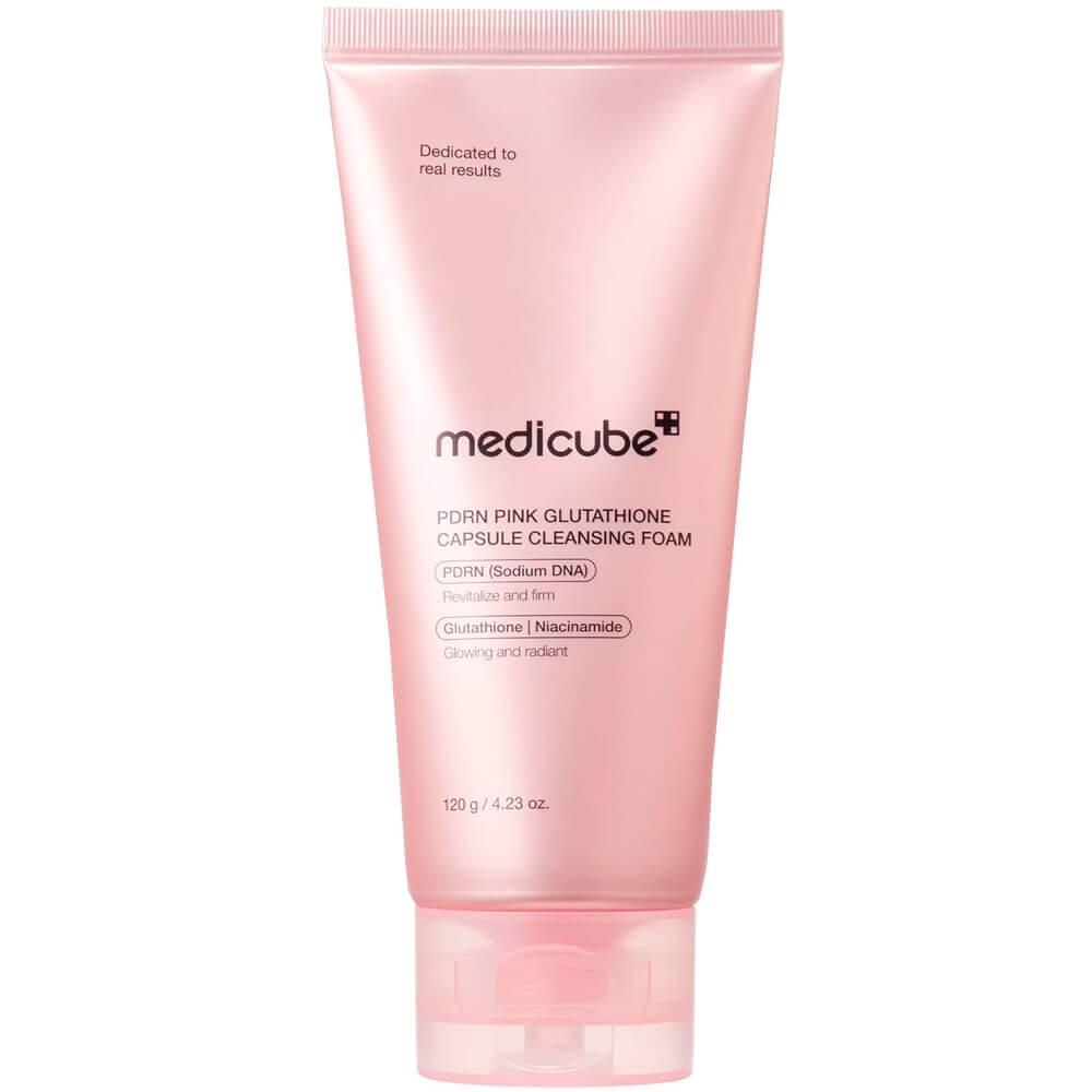 Капсульная пенка для умывания с ПДРН и глутатионом Medicube PDRN Pink Glutathione Capsule Cleansing Foam 120g
