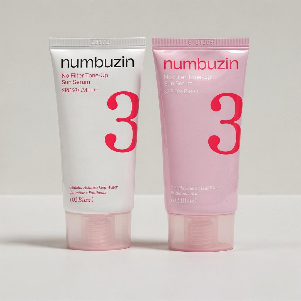 Солнцезащитная сыворотка с тонирующим эффектом Numbuzin No.3 No Filter Tone-Up Sun Serum 01Blur 50ml