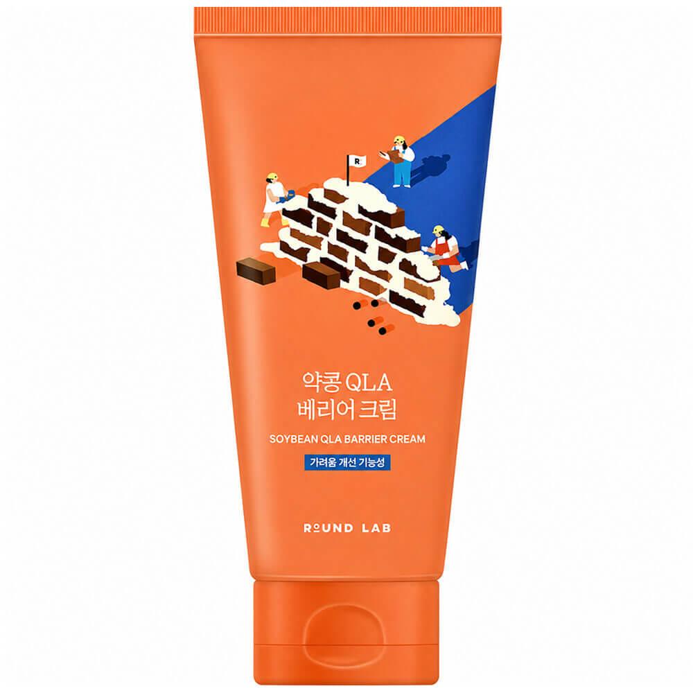 Барьерный крем с чёрной соей и пантенолом Round Lab Soybean QLA Barrier Cream 80 ml