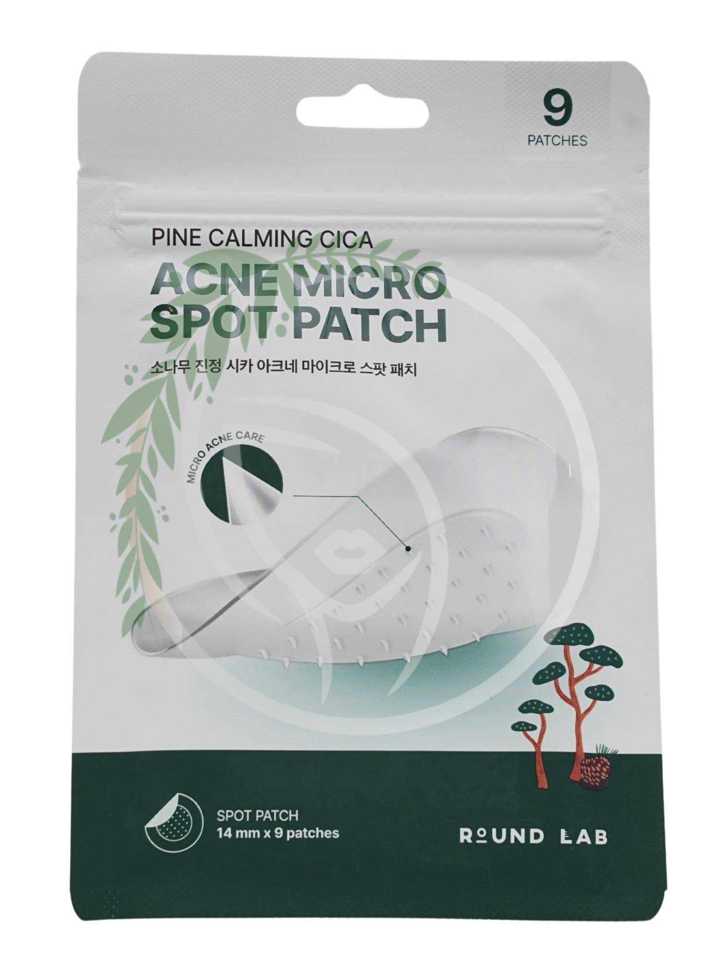 Патчи с микроиглами от акне Round Lab Pine Calming Cica Acne Micro Spot Patch 9шт