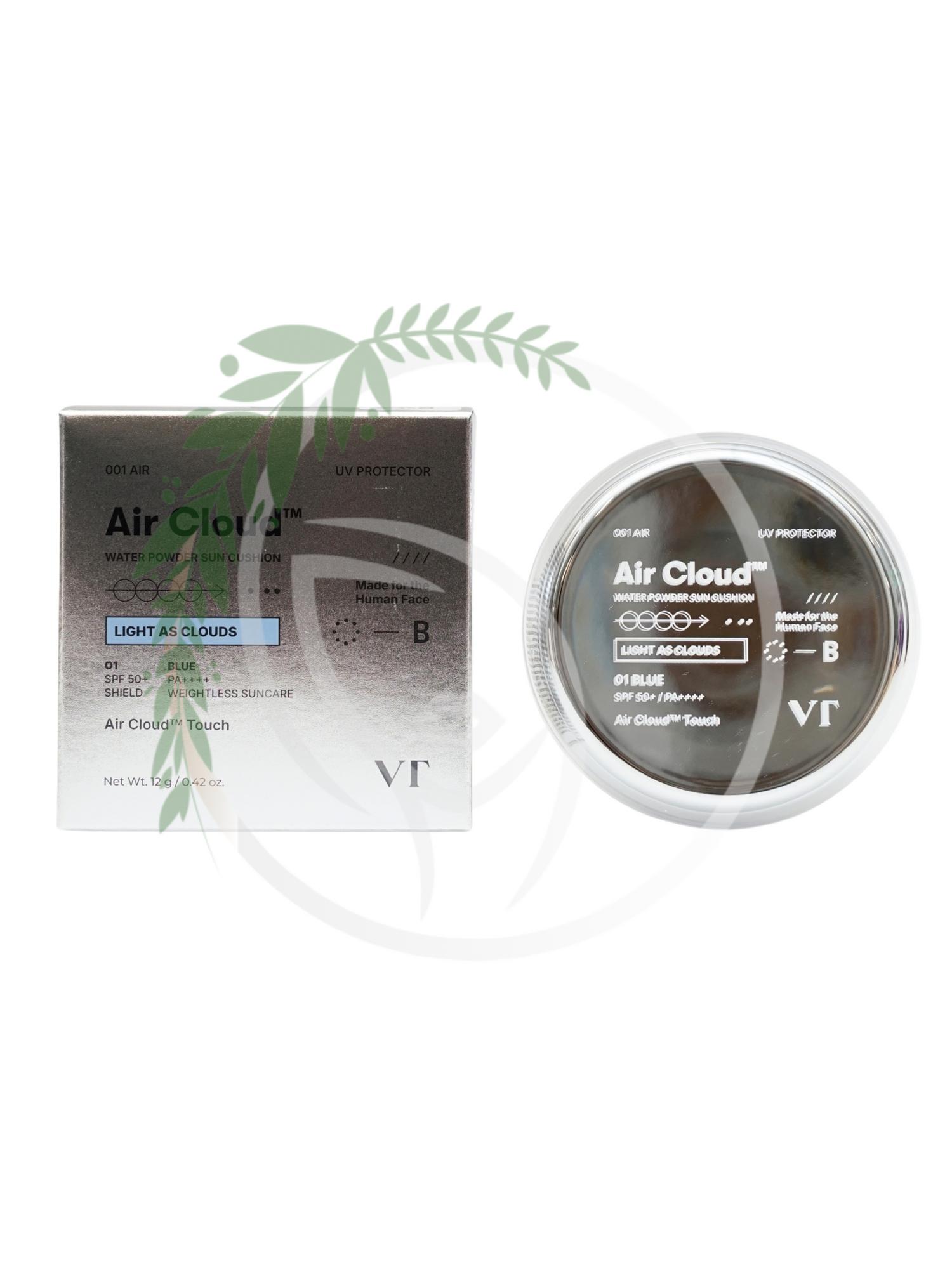 Солнцезащитный кушон VT Cosmetics Air Cloud Water Powder Sun Cushion SPF50+ PA++++ 12g