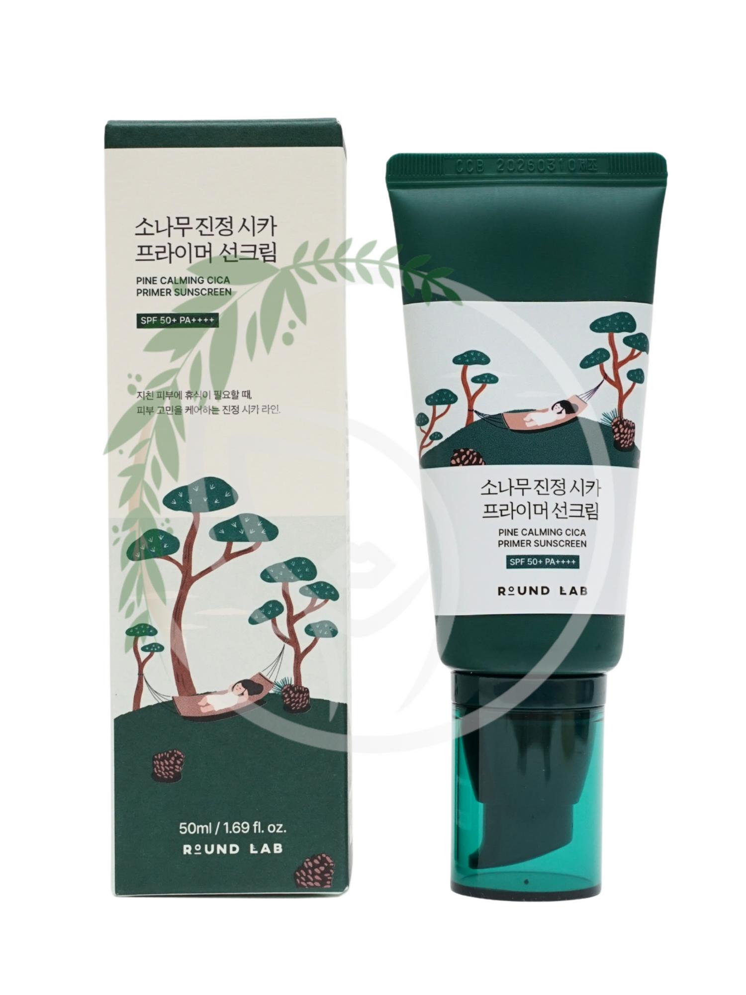 Солнцезащитный крем-праймер Round Lab Pine Calming Cica Primer Sunscreen SPF 50+ PA++++ 50ml