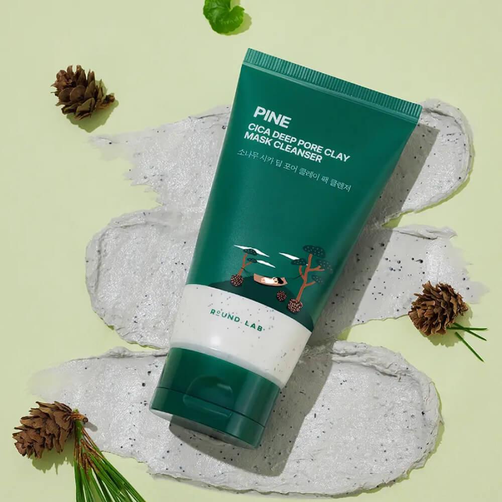 Глубоко очищающая пенка Round Lab Cica Deep Pore Clay Mask Cleanser 150ml
