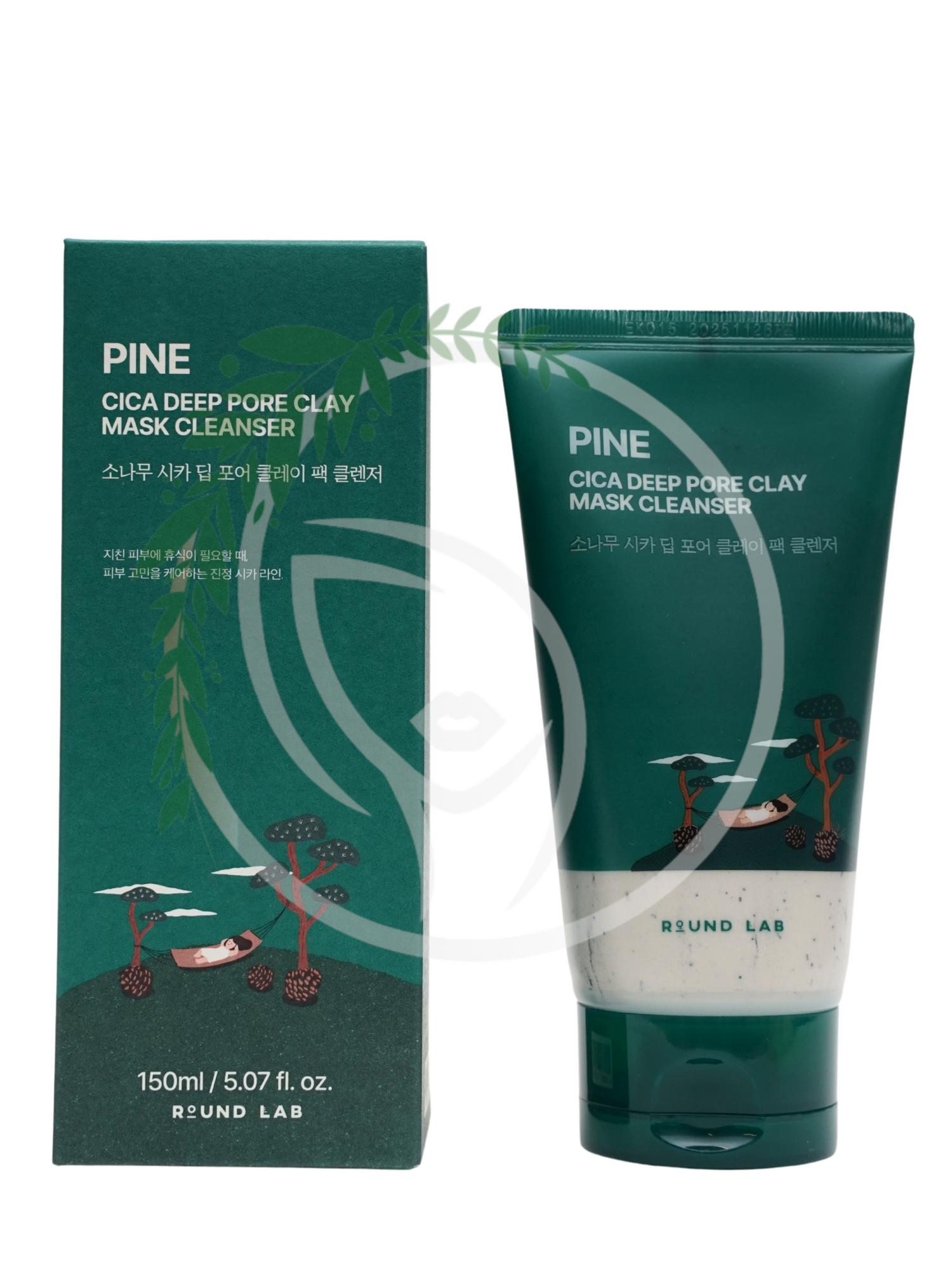 Глубоко очищающая пенка Round Lab Cica Deep Pore Clay Mask Cleanser 150ml