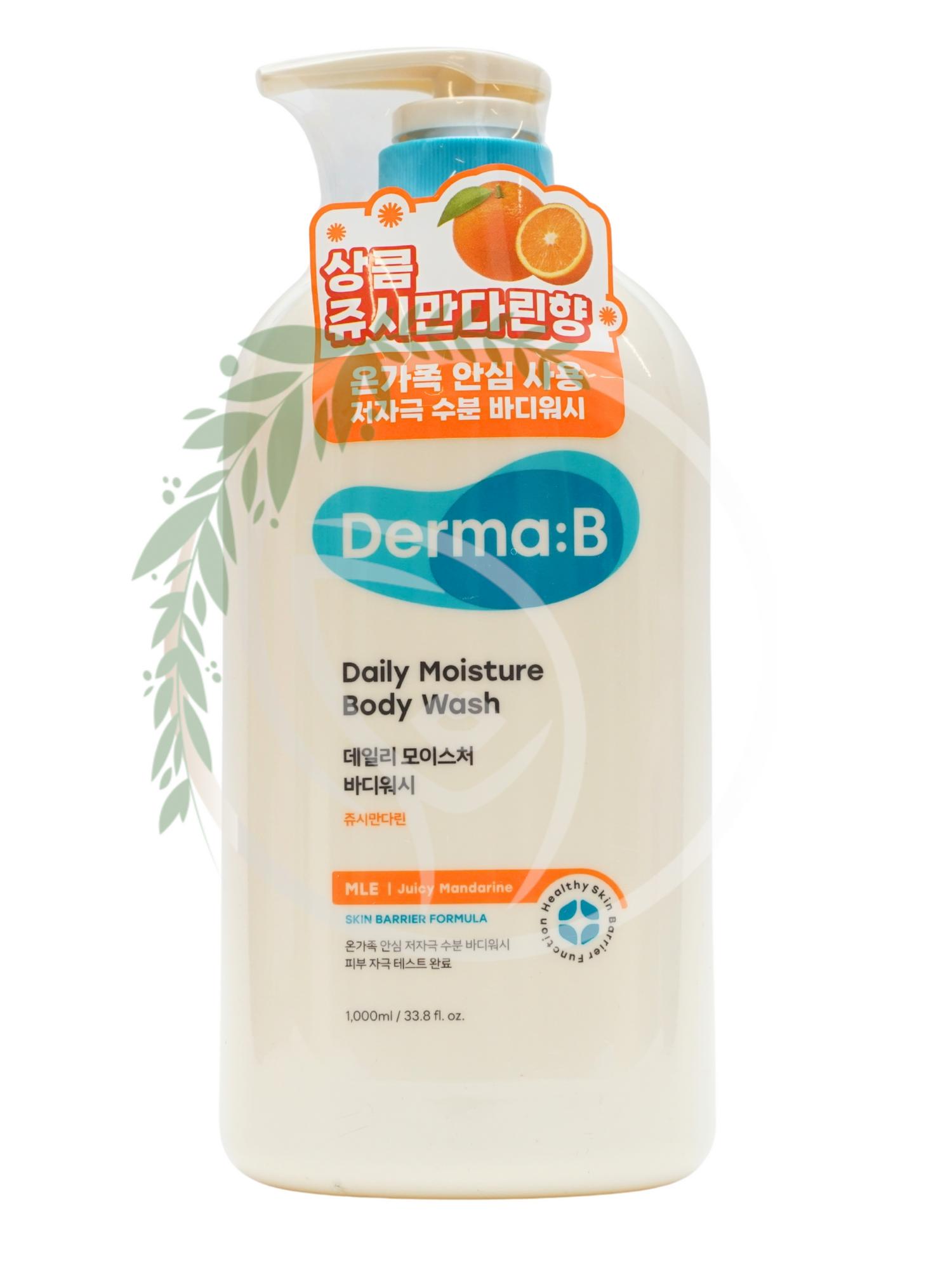Кремовый гель для душа Derma:B Daily Moisture Body Wash Juicy Mandarine 1000 ml