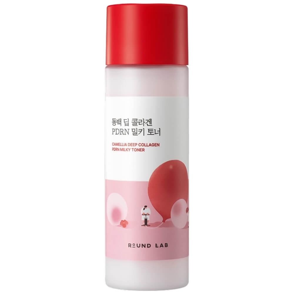 Молочный тонер с ПДРН и камелией Round Lab Camellia Deep Collagen PDRN Milky Toner 150ml