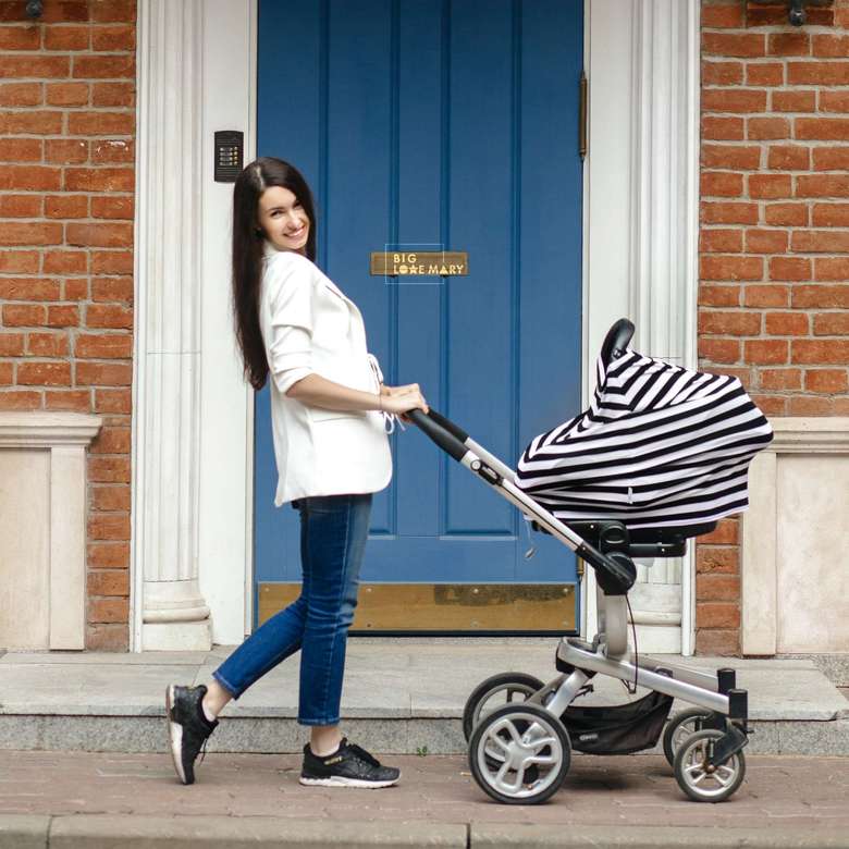 Накидка милк снуд ЧЁРНО-БЕЛЫЕ ПОЛОСКИ