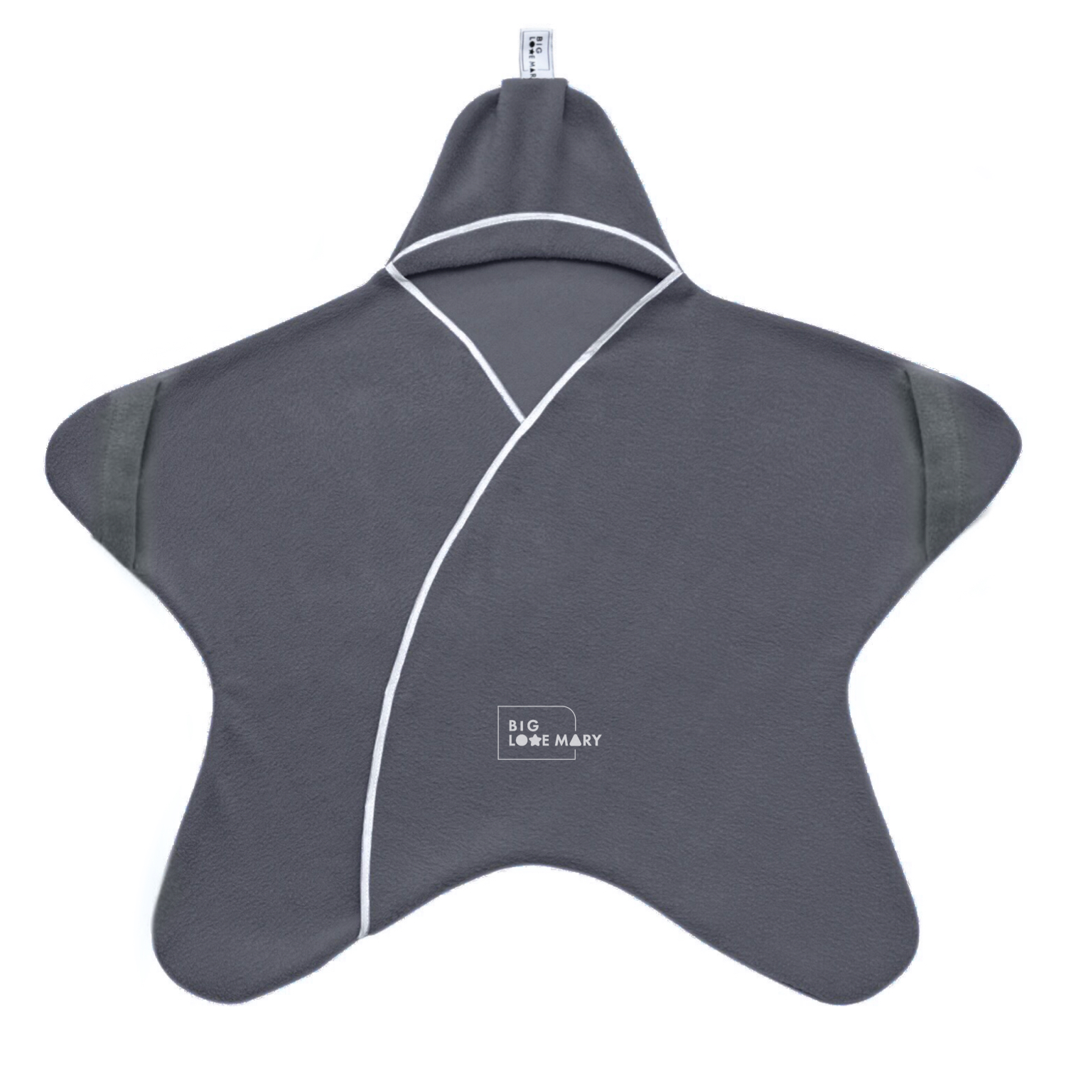 Плед-конверт Звездочка "Графит" с открывающимися ручками