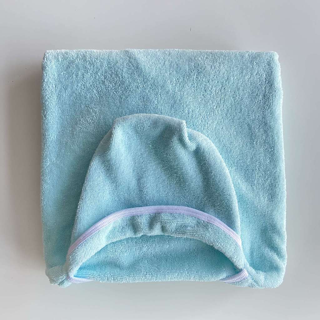 Полотенце-конверт Звездочка, мятный, 0-12 месяцев