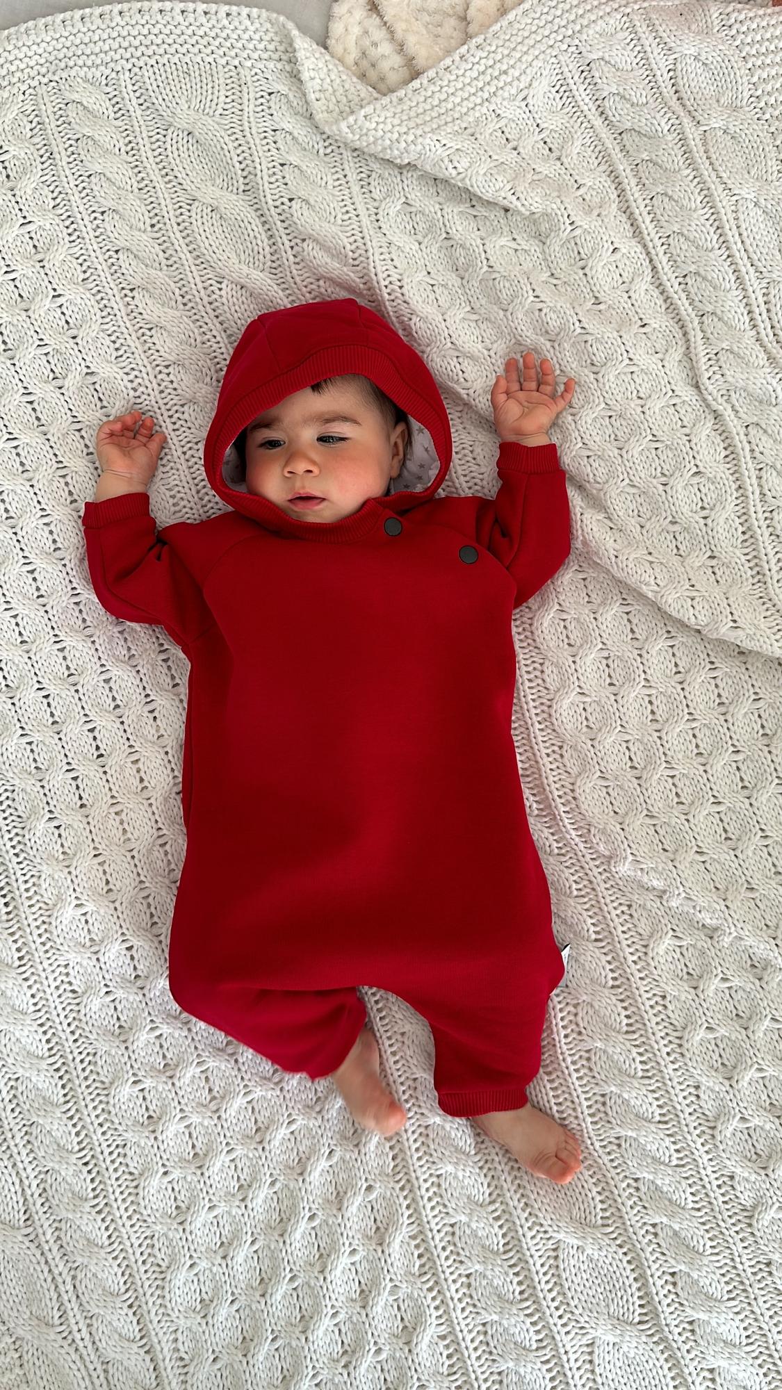 Комбинезон оверсайз, красный