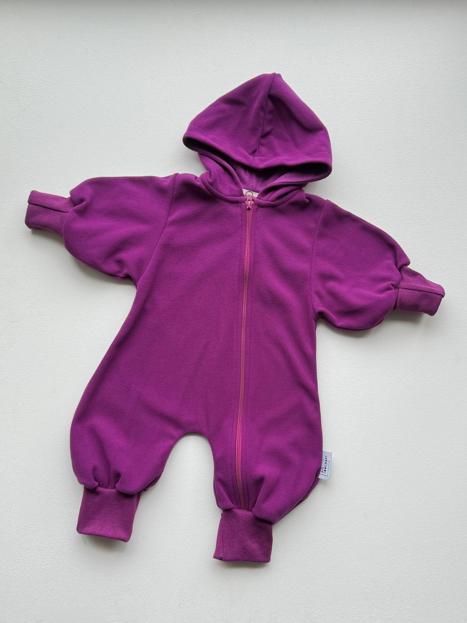 Комбинезон oversize PUFF из флиса, фуксия