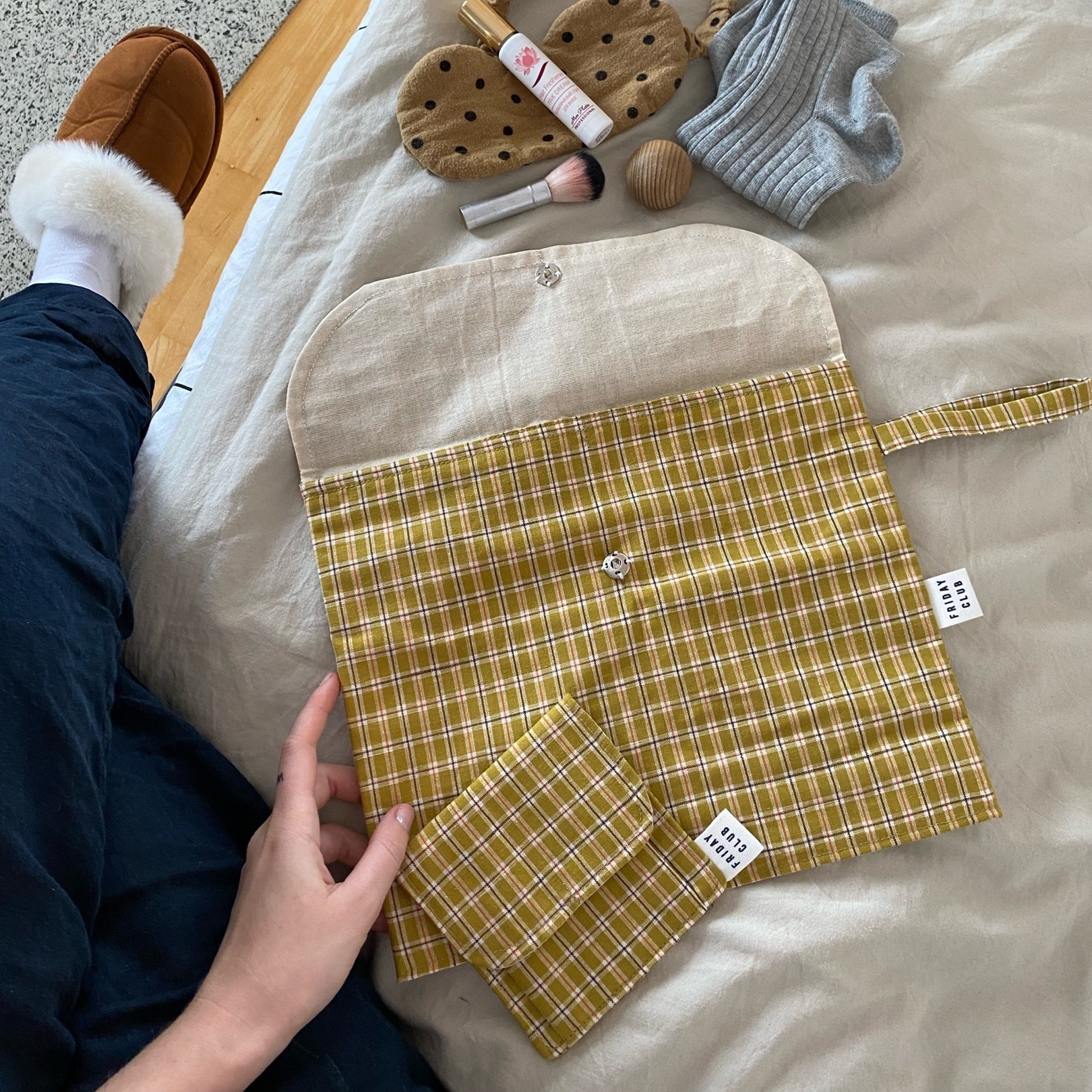 Travel мешочек + кошелечек MUSTARD