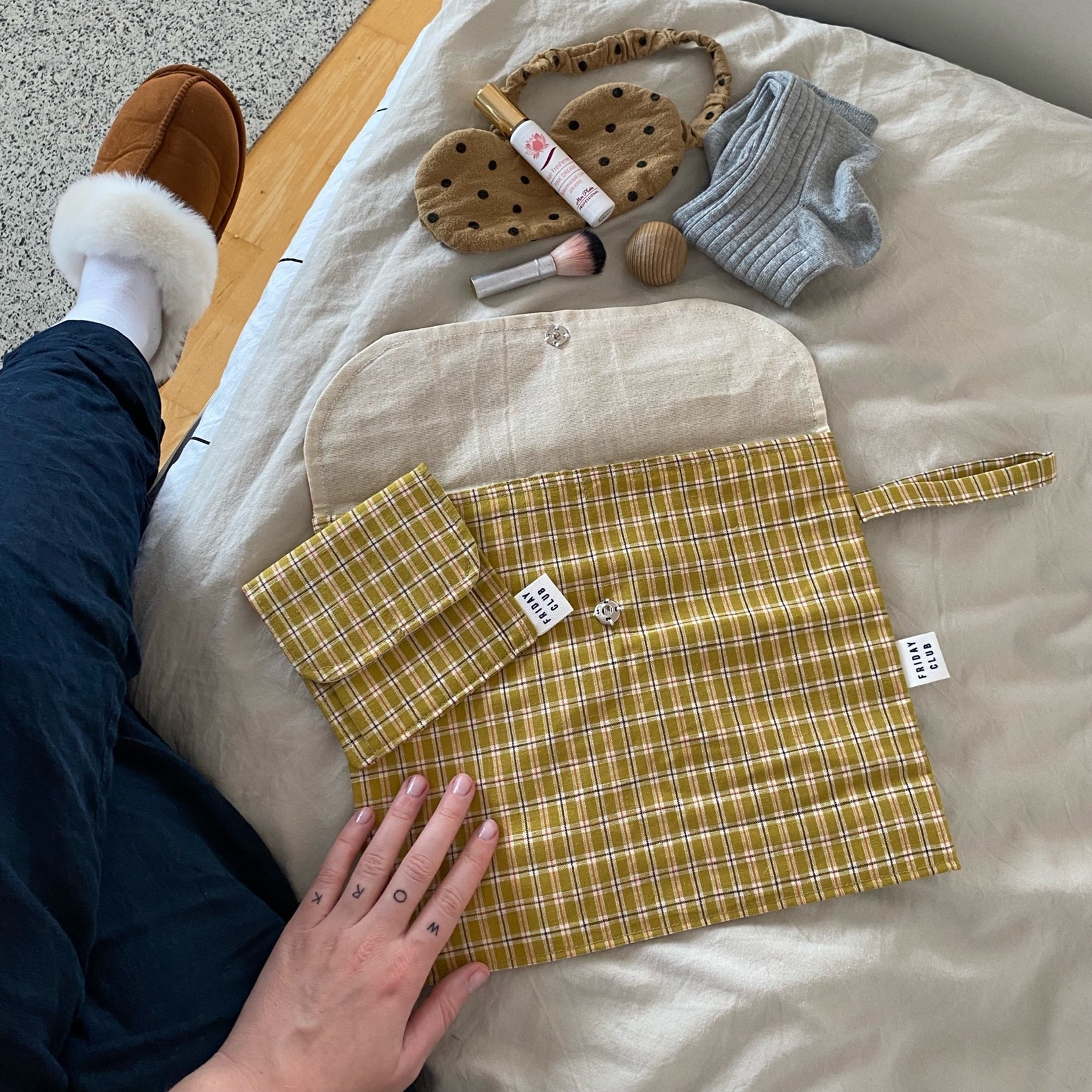 Travel мешочек + кошелечек MUSTARD